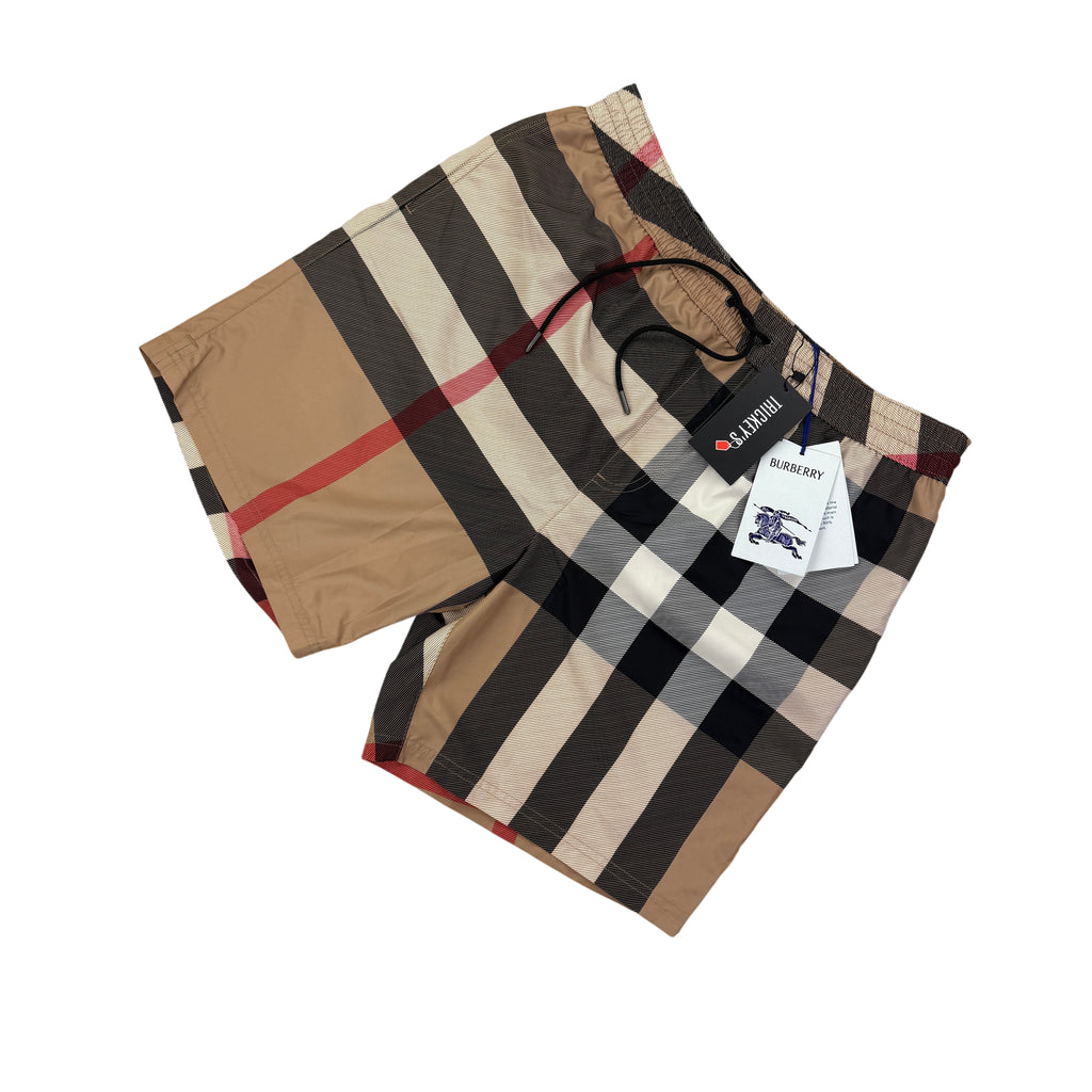 Burberry Men’s Check Drawcord Swim Shorts
