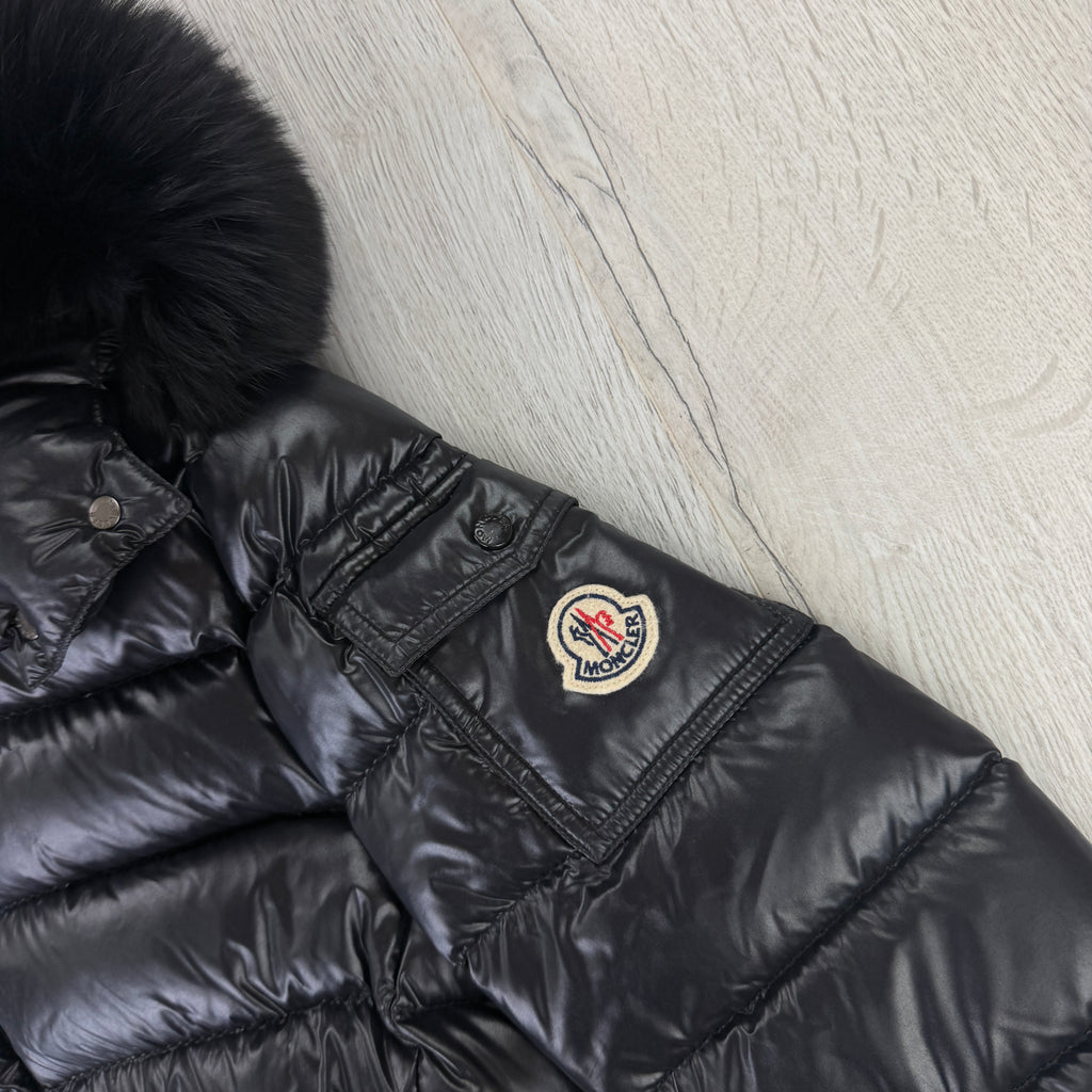 Moncler Women’s BadyFur Black Jacket With Black Fur - Size 1