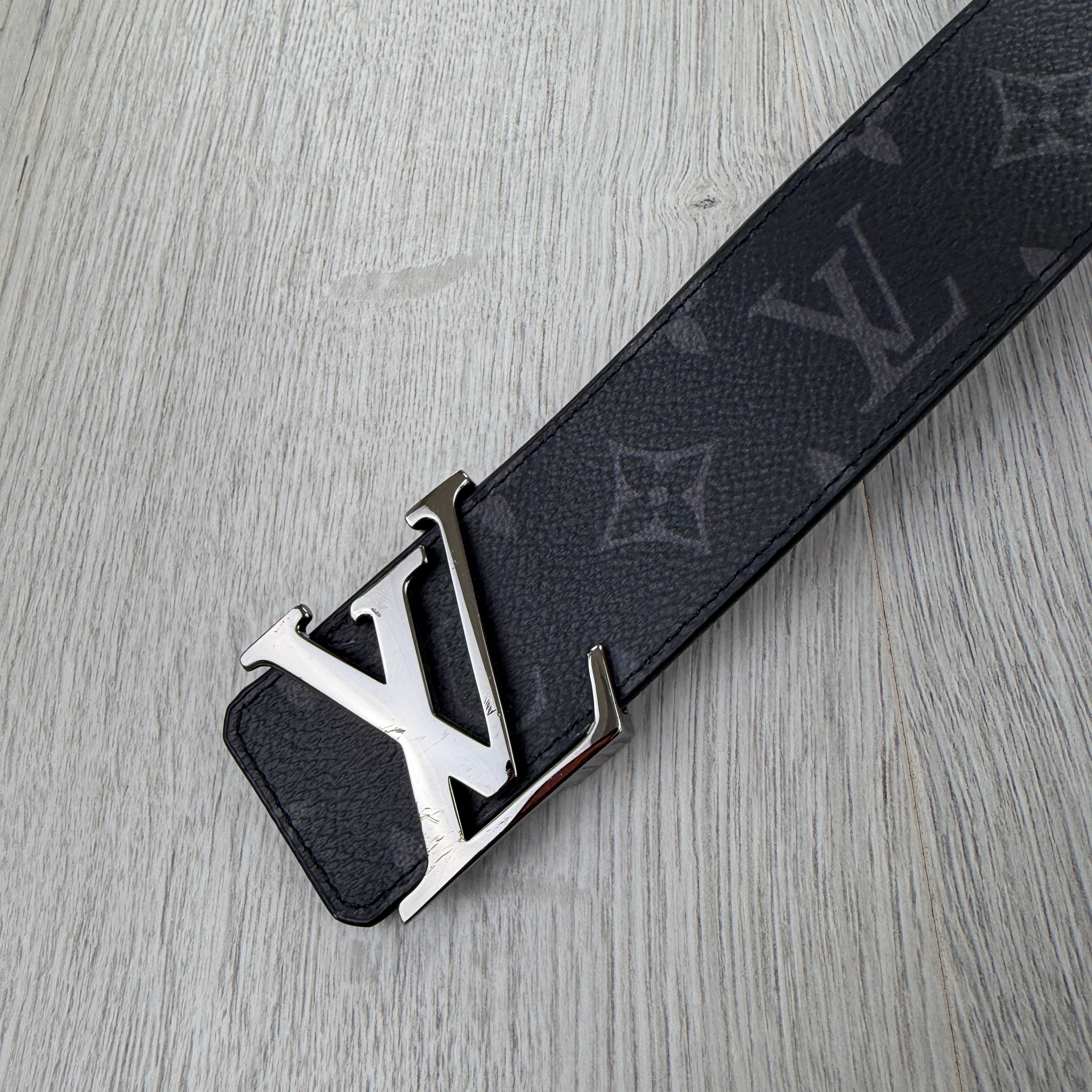 Louis Vuitton Men’s Monogram Original Belt With Silver Buckle - 100 (UK 30-36)