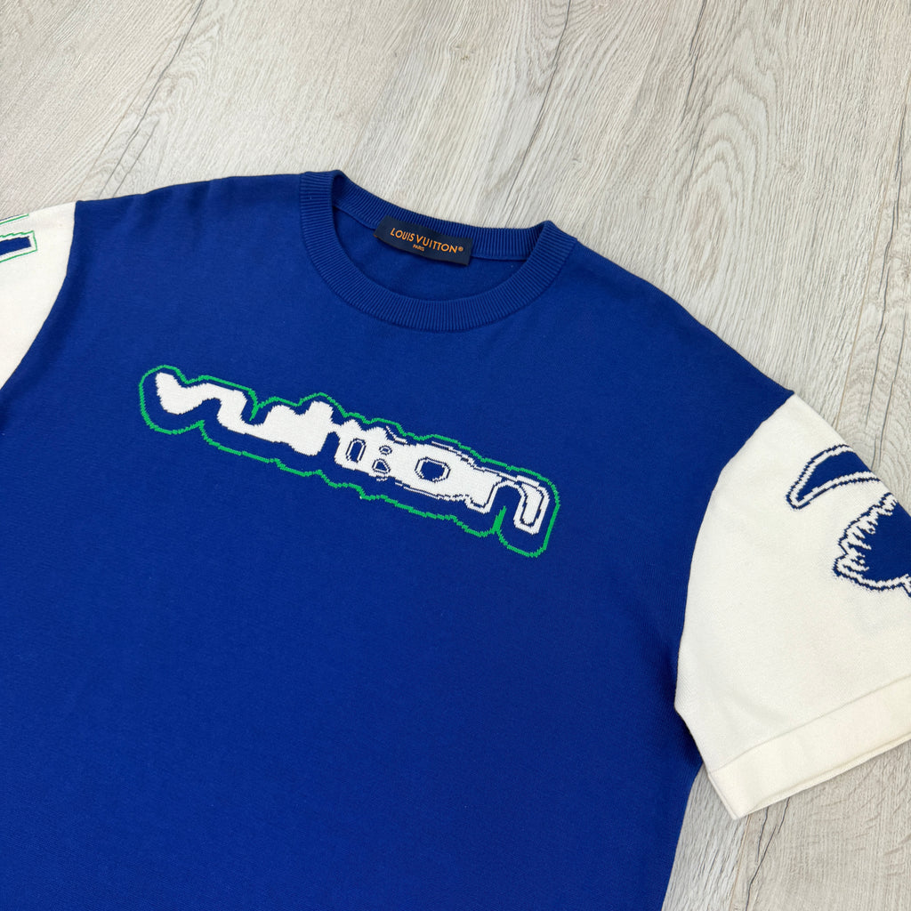 Louis Vuitton Men’s Knit Blue T-shirt & Swim Shorts Set - Medium