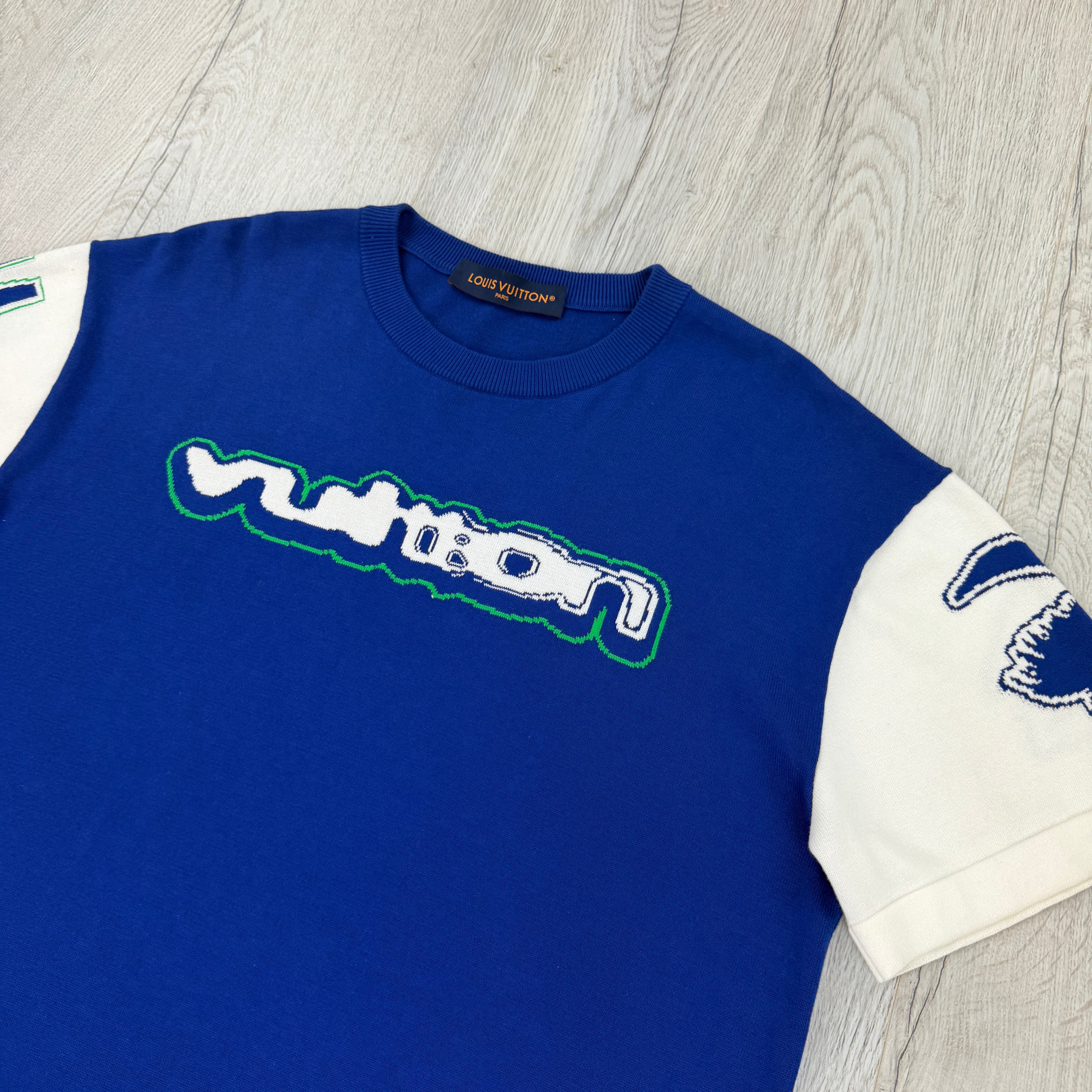 Louis Vuitton Men’s Knit Blue T-shirt & Swim Shorts Set - Medium