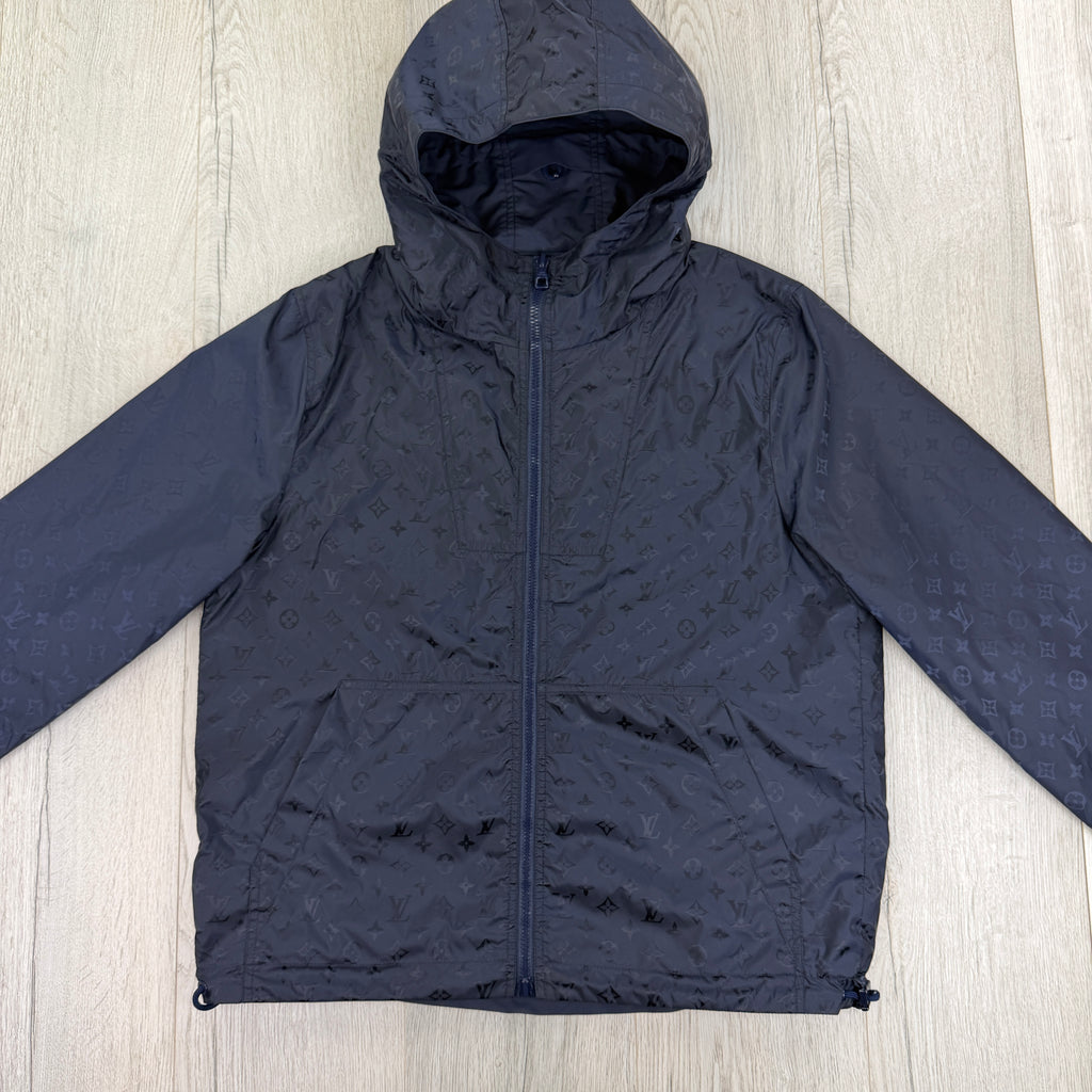 Louis Vuitton Men’s Monogram Reversible Navy Windbreaker Jacket - Size 48