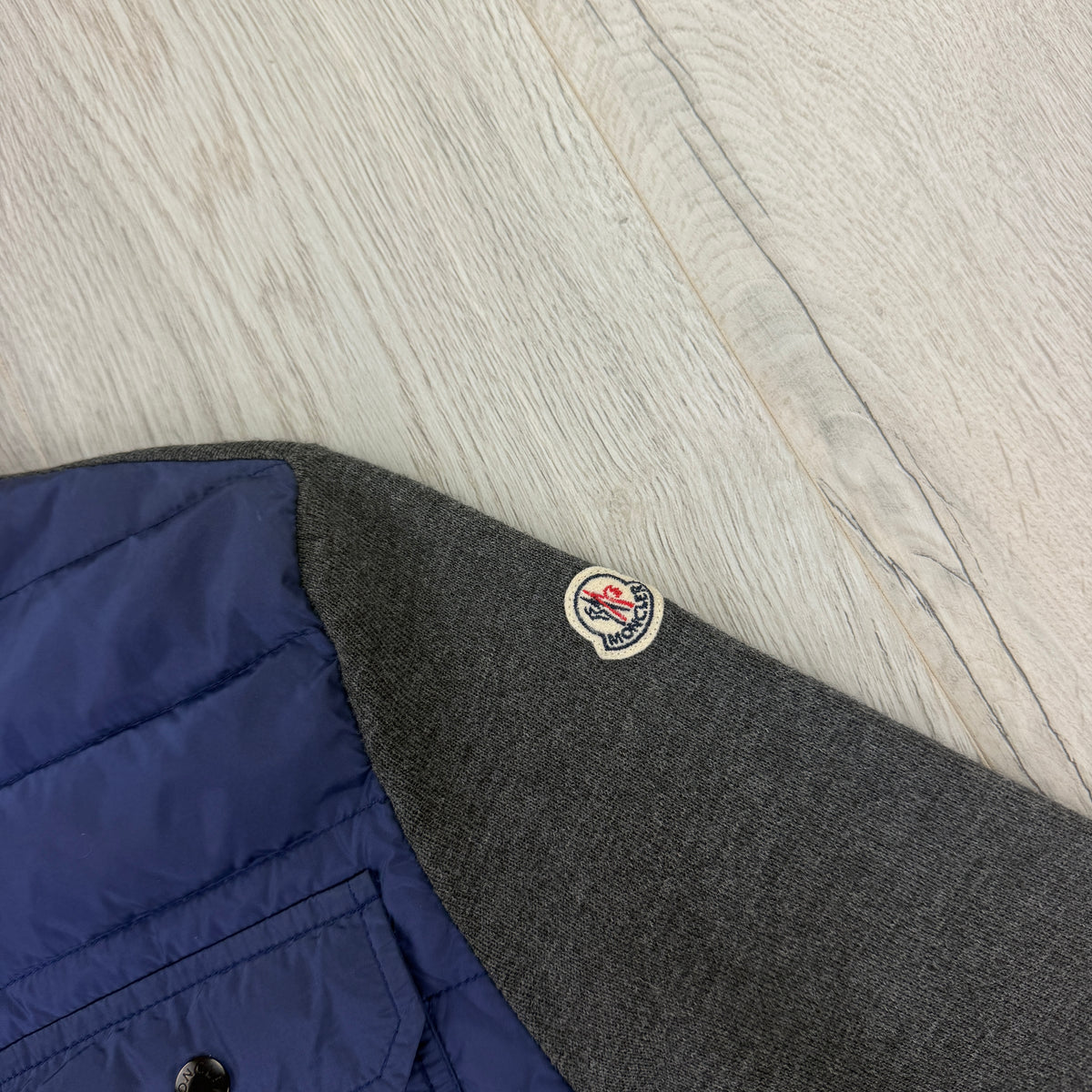Moncler Men’s Blue Zip-up Tricot Cardigan - Small