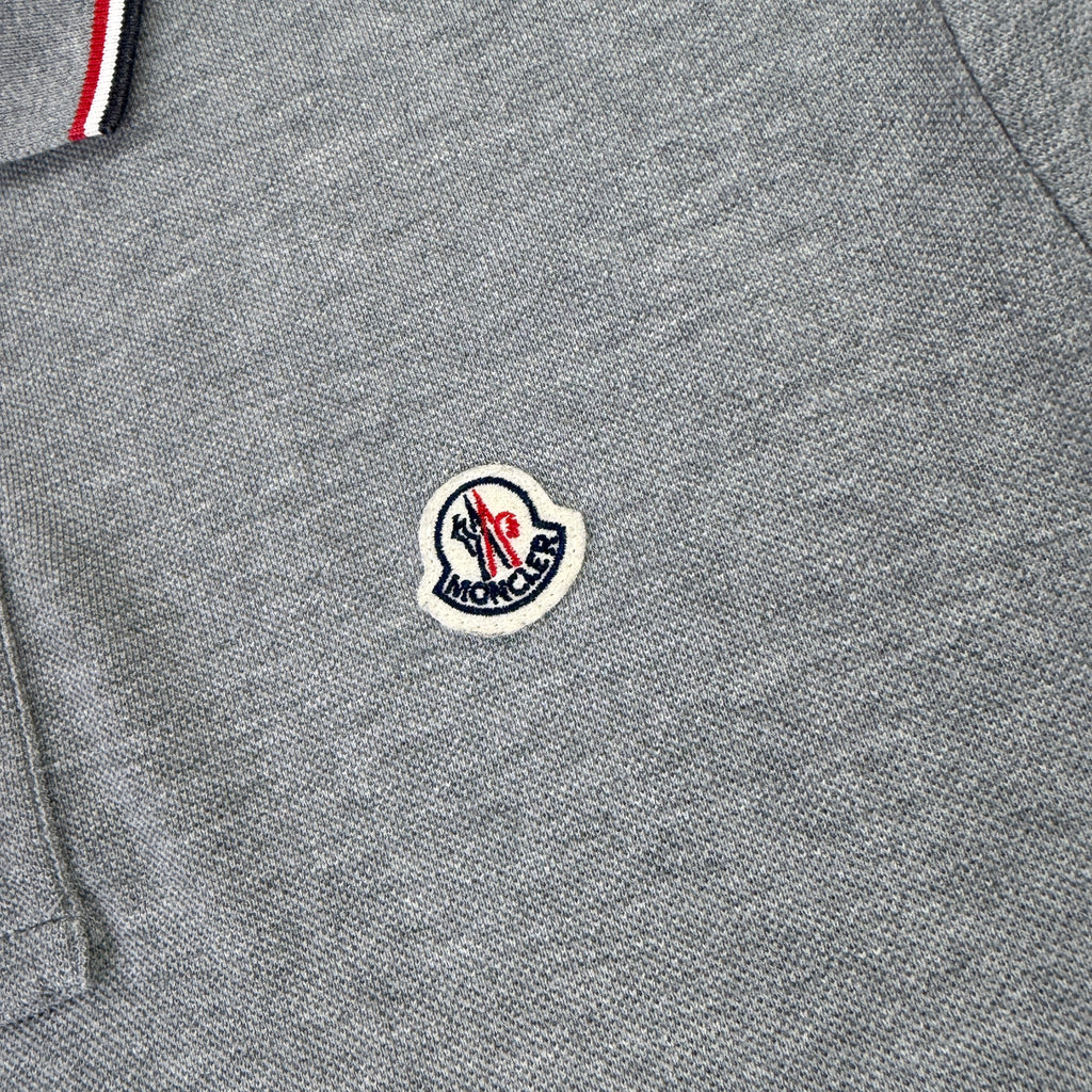 Moncler Men’s Grey Polo Shirt - Large Slim