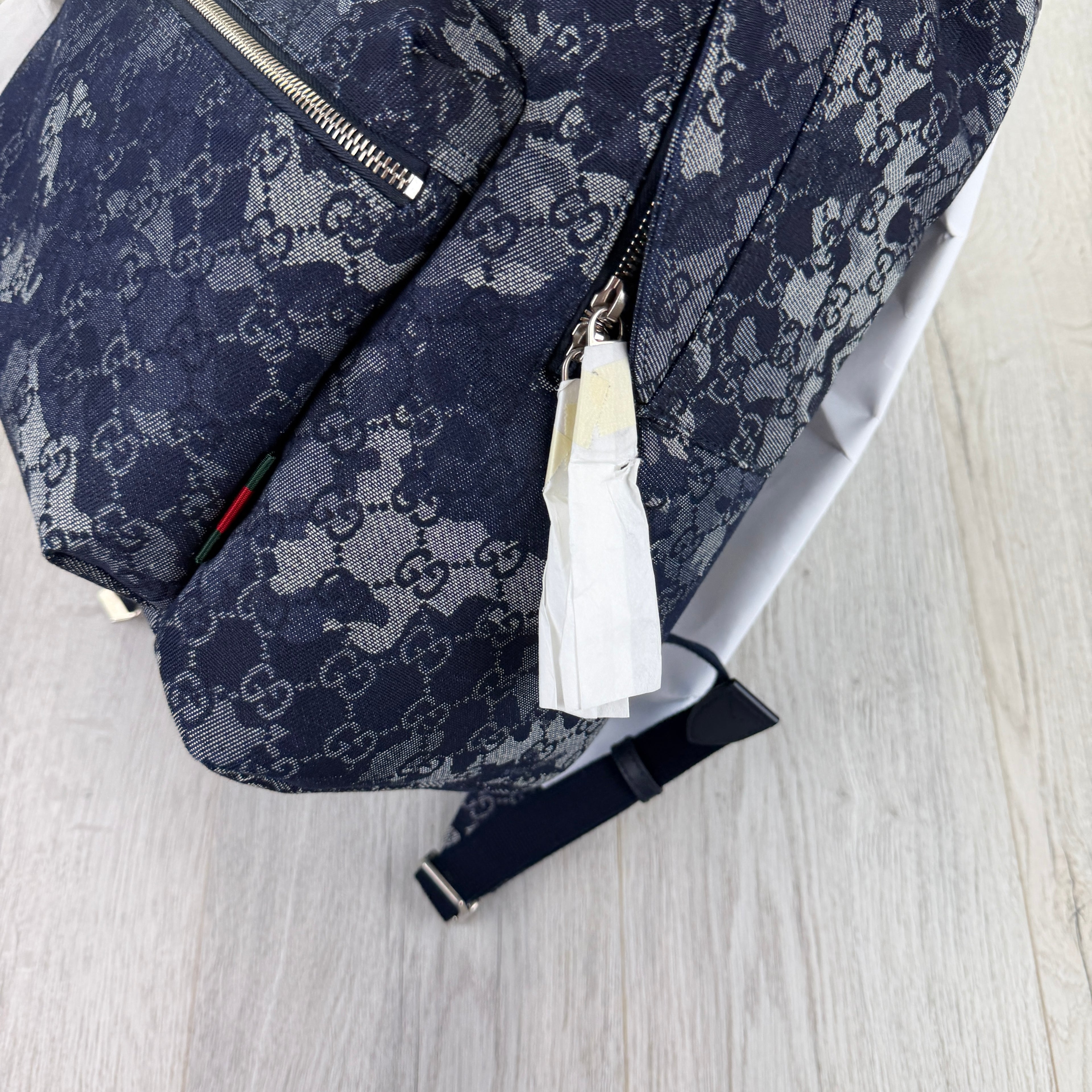 Gucci Men’s Monogram Camo Denim Jumbo GG Backpack