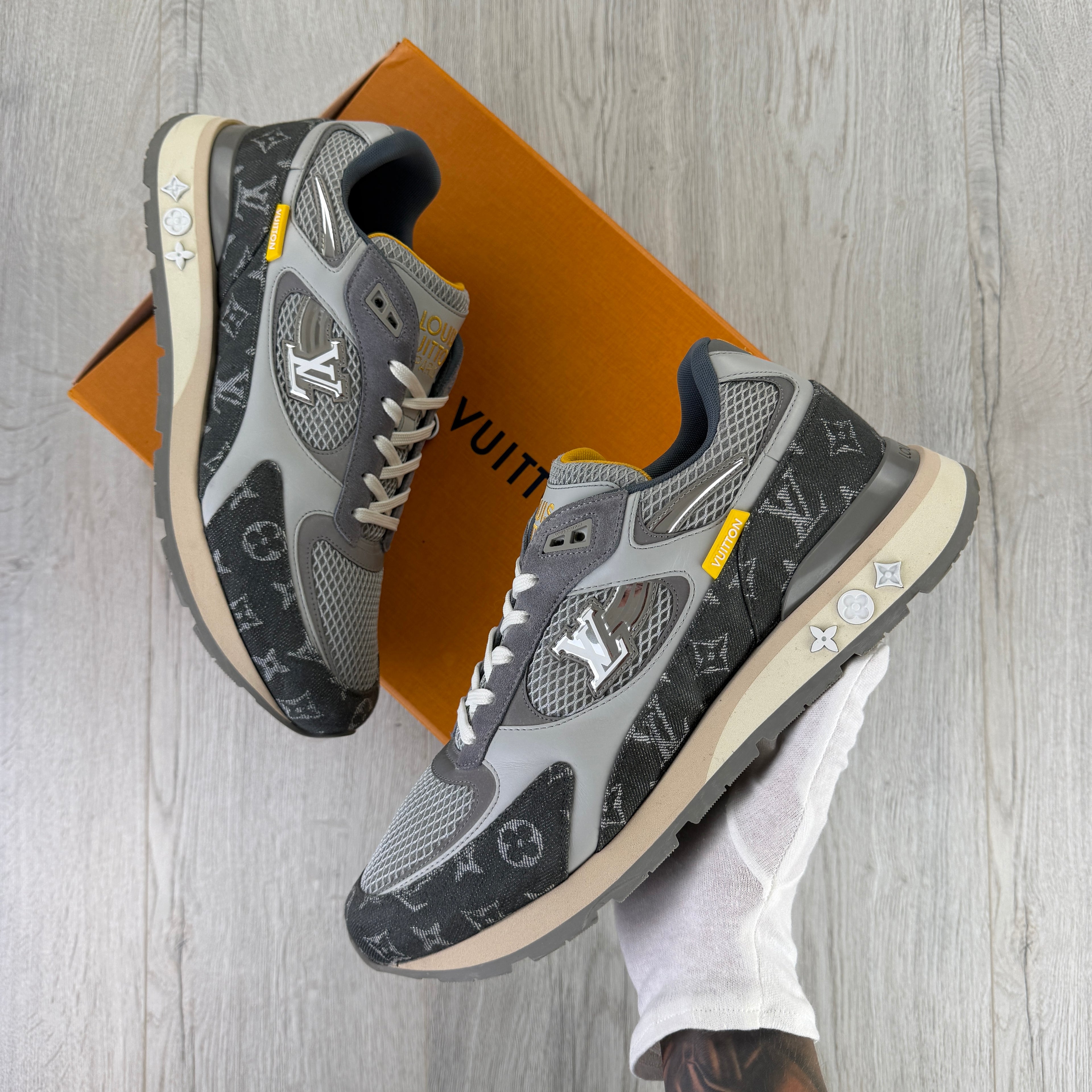 Louis Vuitton Men’s Grey Run Away Trainers - Uk 11