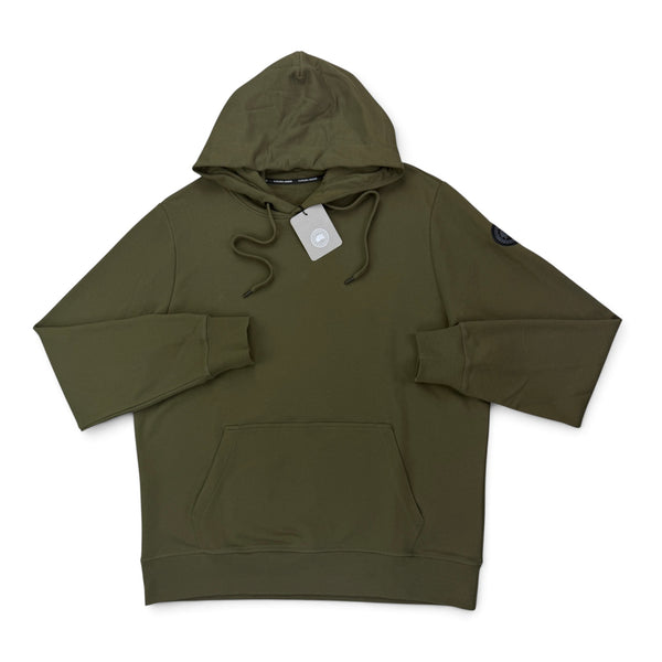 Canada Goose Men’s Black Badge Khaki Pullover Hoodie - XL