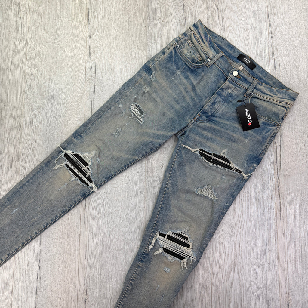 Amiri MX1 Denim Distressed Ripped Jeans - Uk 30