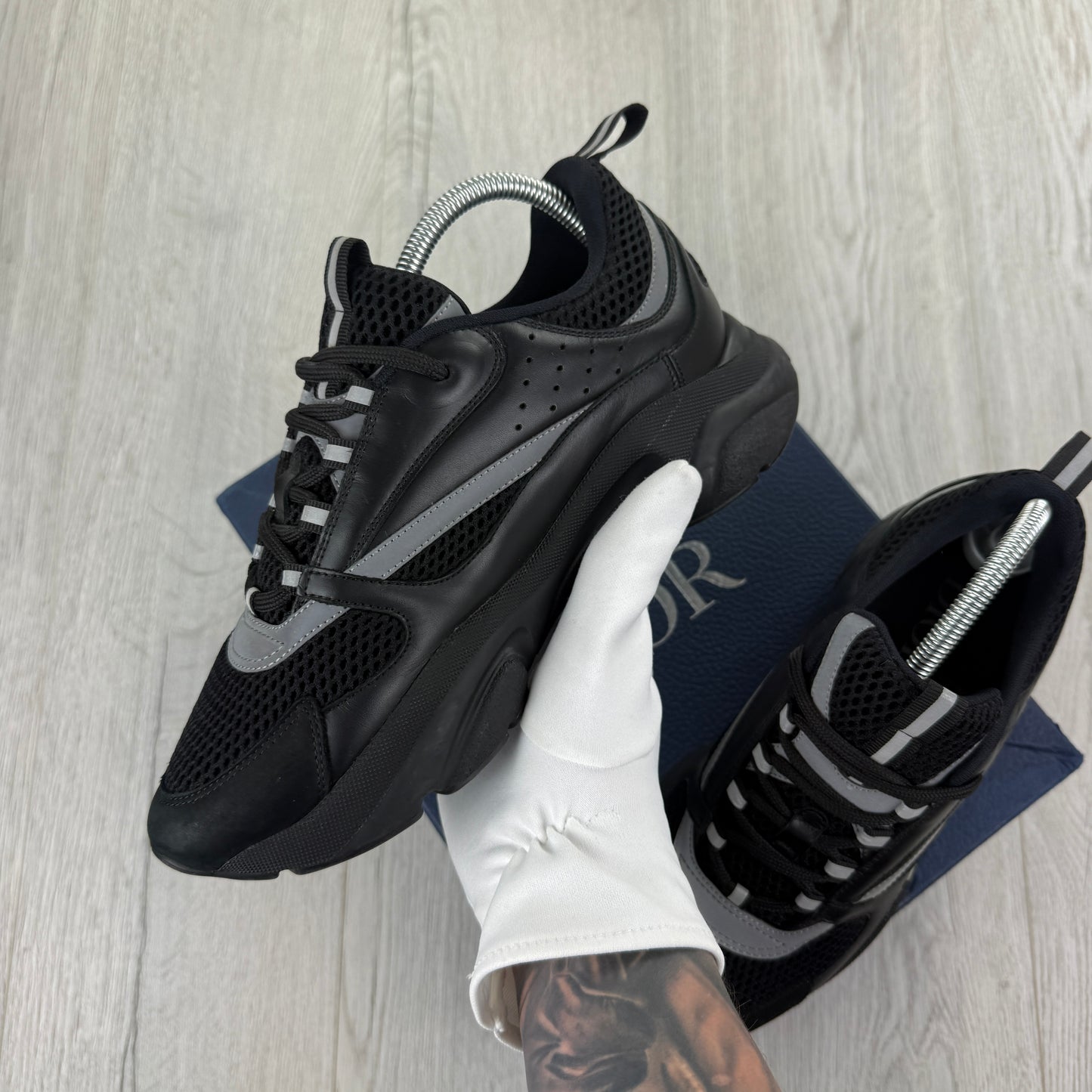 Dior B22 Men’s Triple Black Runners - 41 (Fit Uk 7)