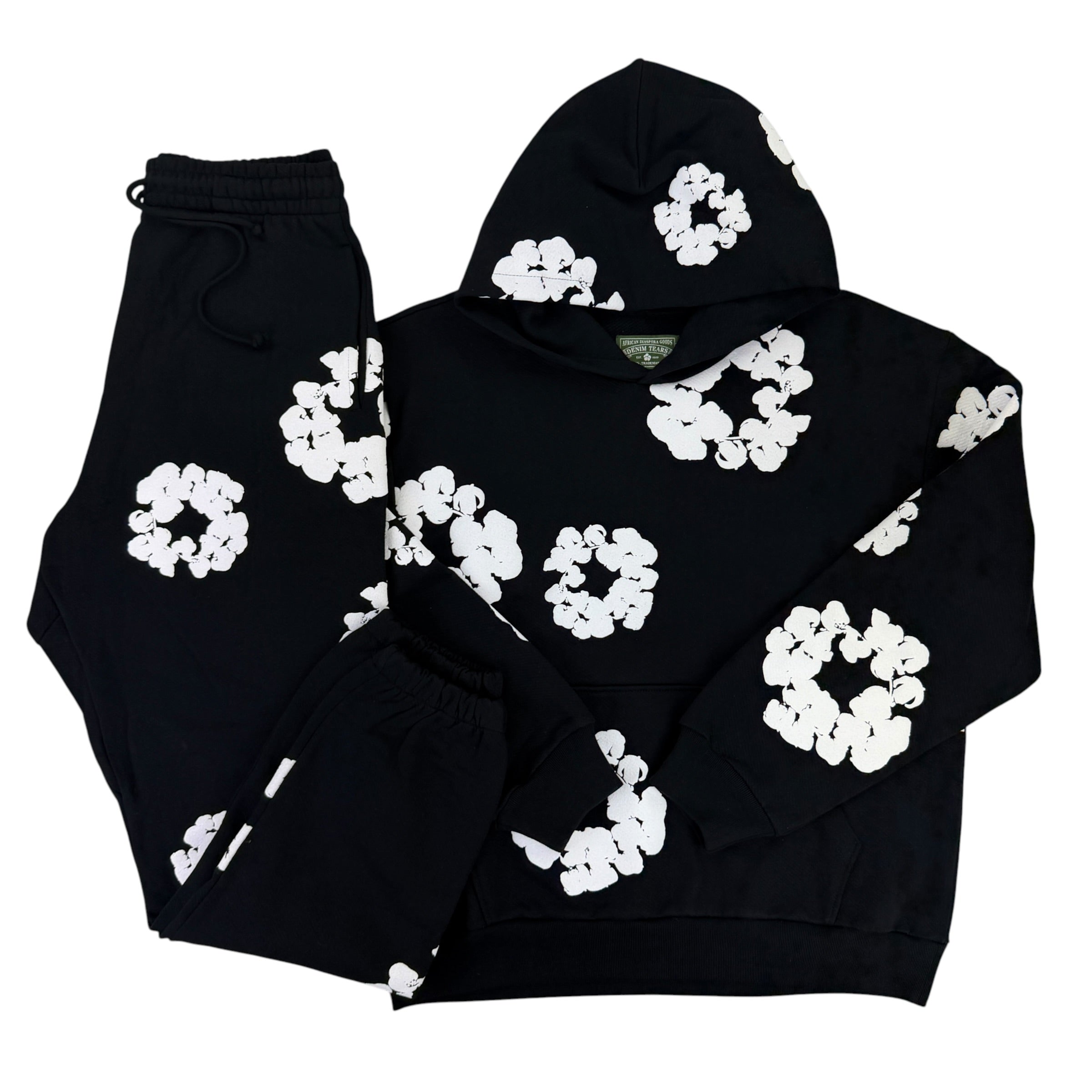 Denim Tears Black White Tracksuit - Medium