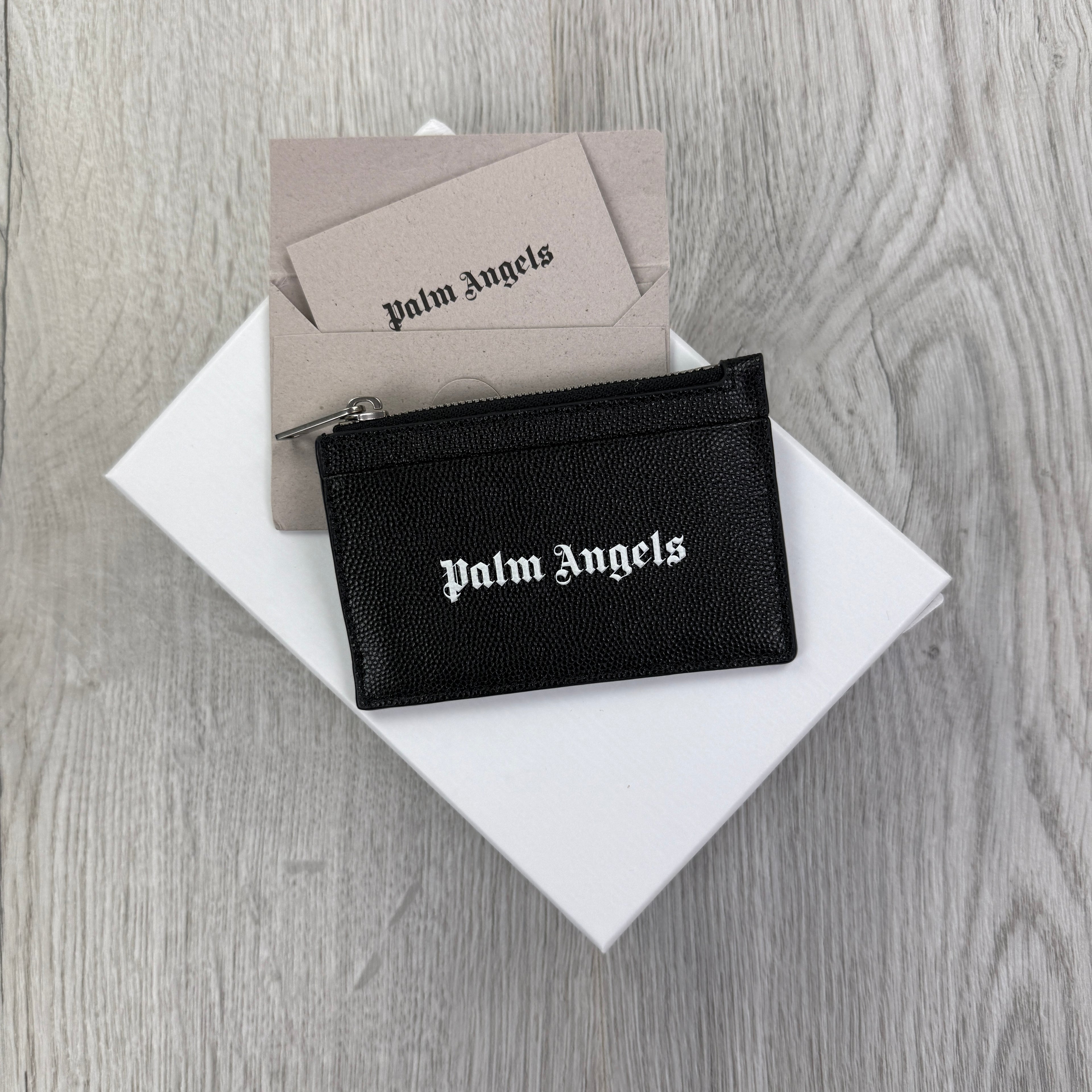 Palm Angels Black Zip-up Card Holder