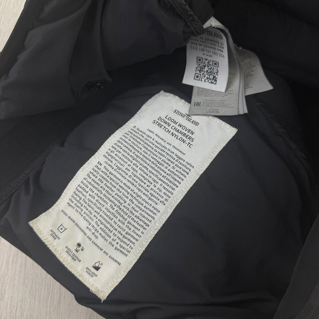 Stone Island Men’s Zip-up Loom Woven Down Jacket - Medium