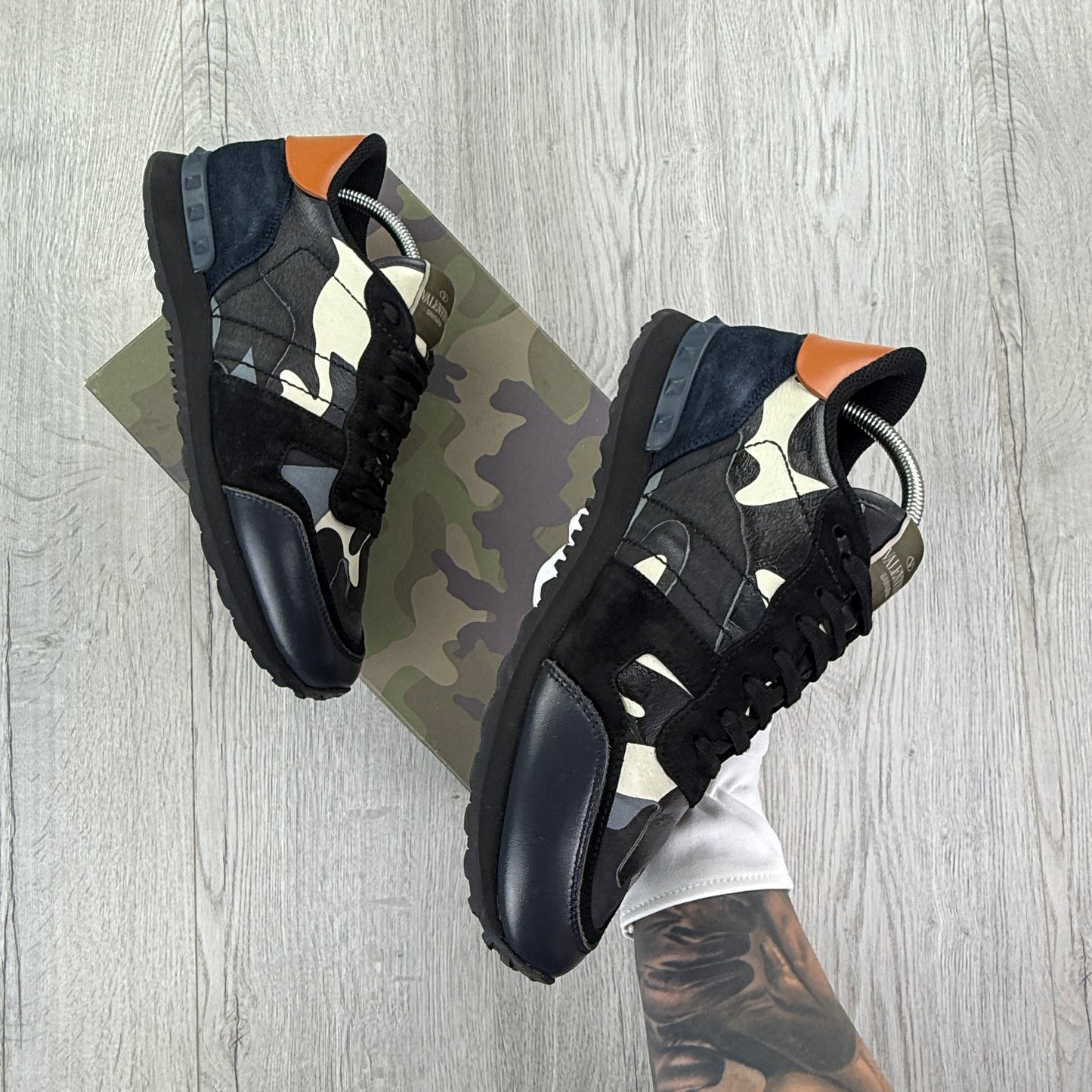 Valentino Men’s Camo Rockrunner Trainers - Uk 8