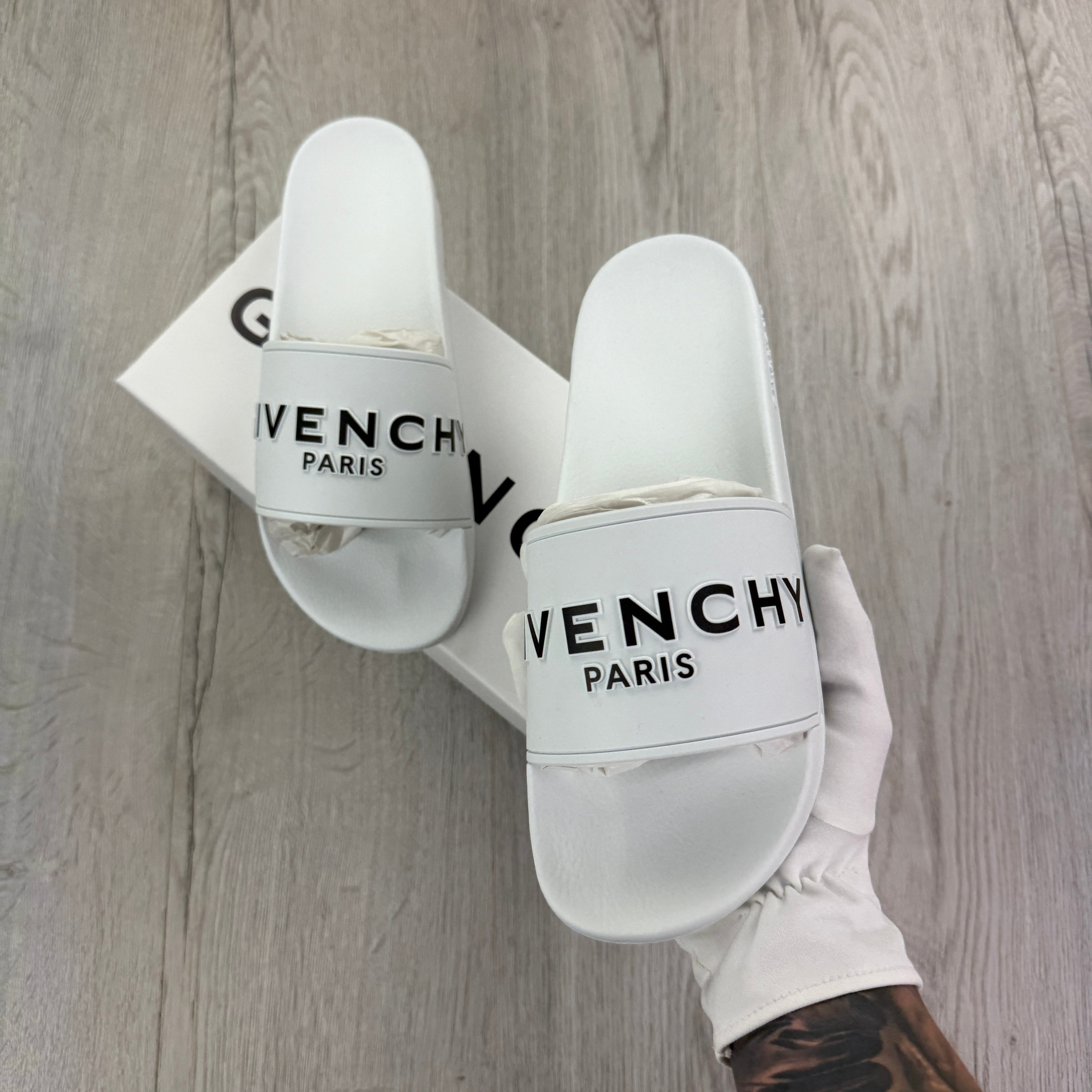 Givenchy Men’s White Sliders