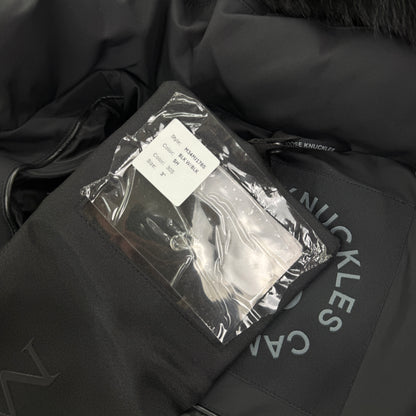 Moose Knuckles Men’s Black 3Q Shearling-Trim Jacket