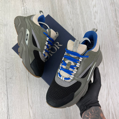 Dior B22 Men’s Khaki & Blue Trainers - 42.5 (Fit Uk 8)