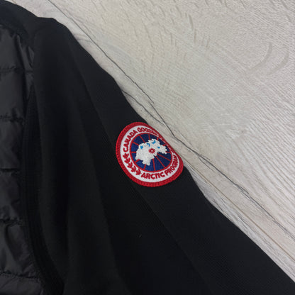 Canada Goose Men’s Black Zip-up Hybridge Knit Jacket - Small