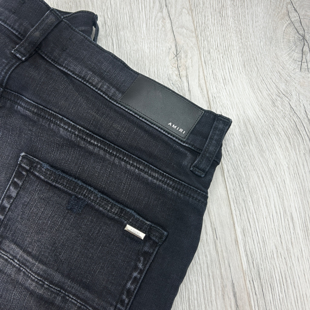 Amiri Men’s Boucle MX1 Aged Black Distressed Jeans