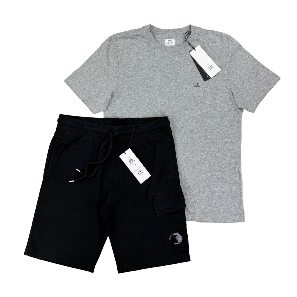 Cp Company Men’s Black & Grey T-shirt & Shorts
