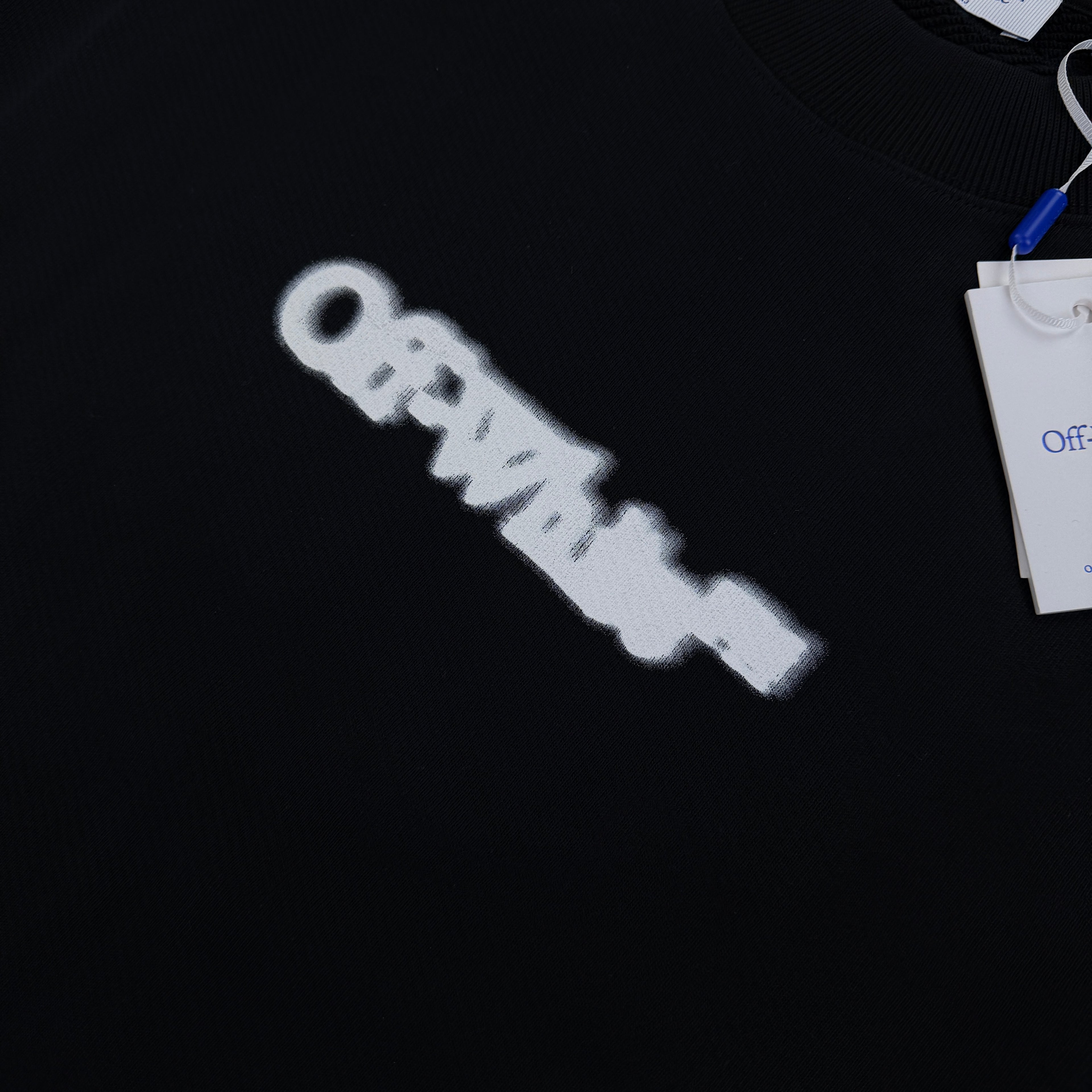 Off White Men’s Black Crewneck Jumper - Oversized Fit