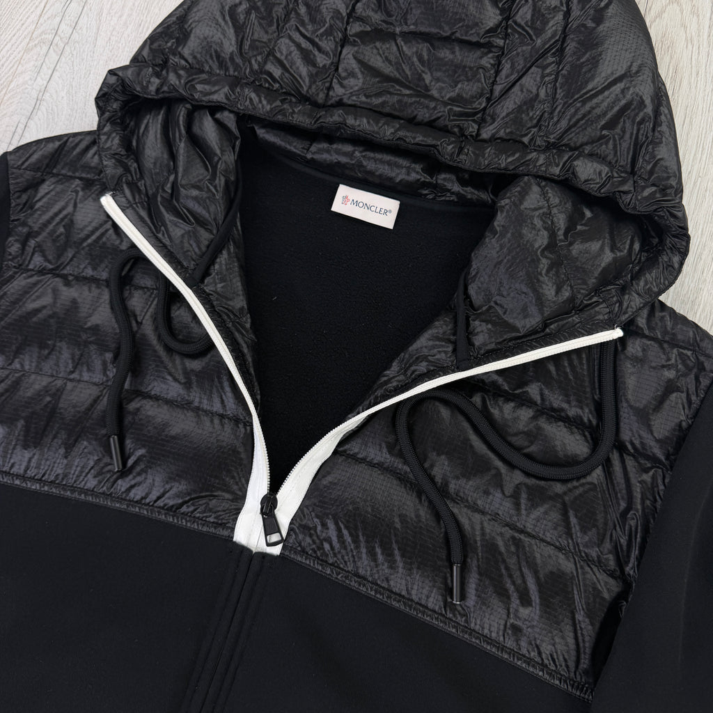 Moncler Men’s Black Hoodie / Maglia Cardigan - XL Slim