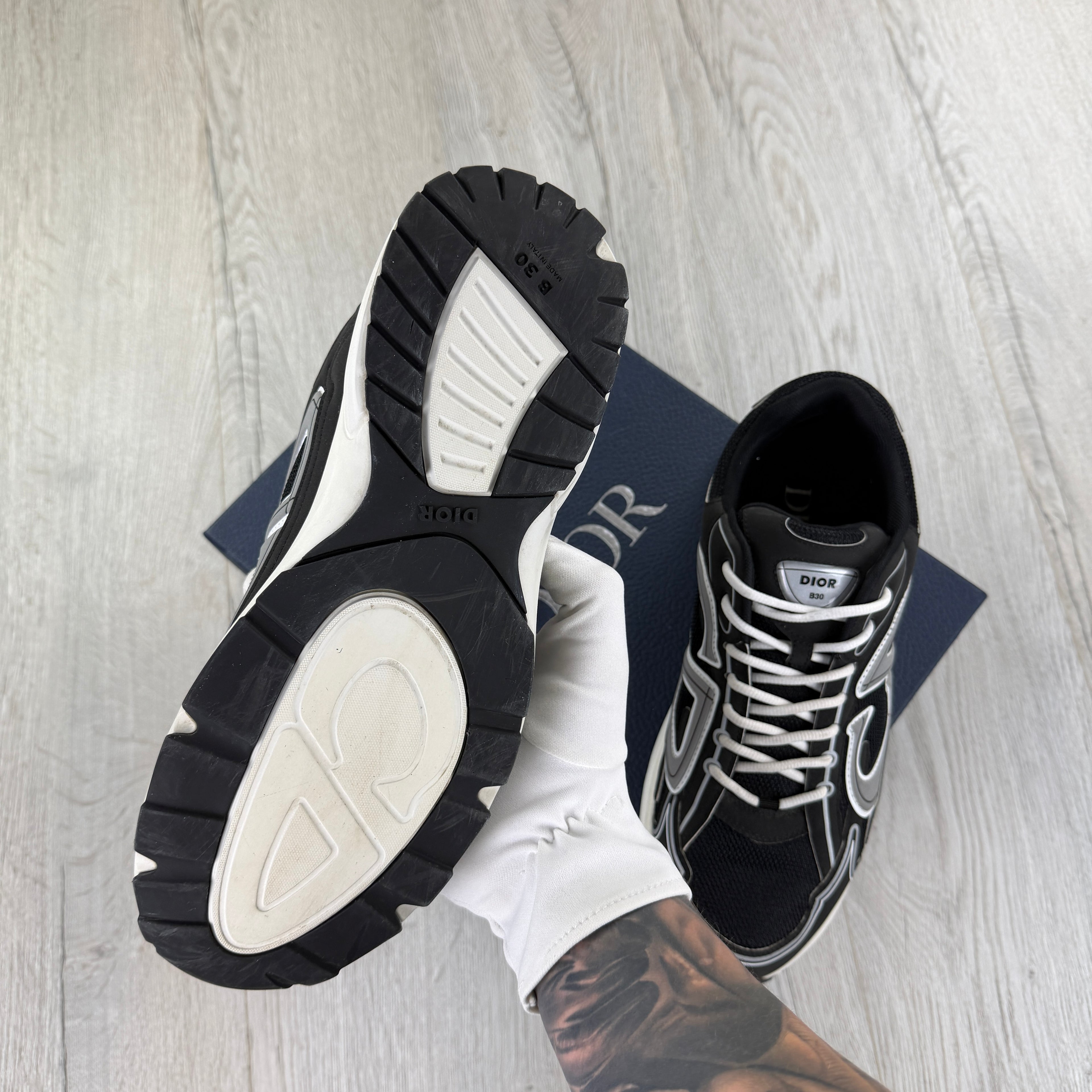 Dior B30 Men’s Black & White Trainers - 45 (Fit Uk 11)
