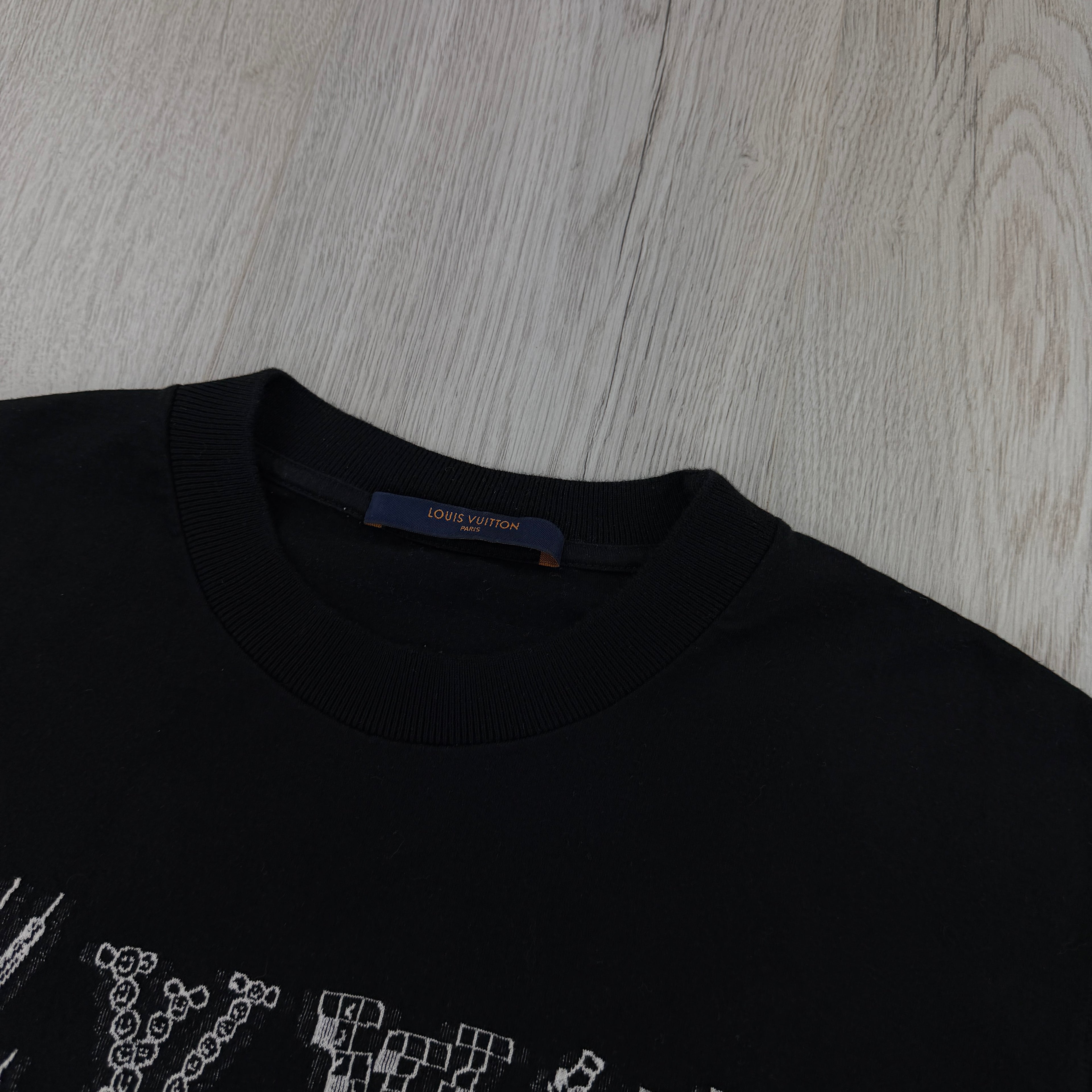 Louis Vuitton Men’s Black Cartoons Jacquared T-shirt - Small