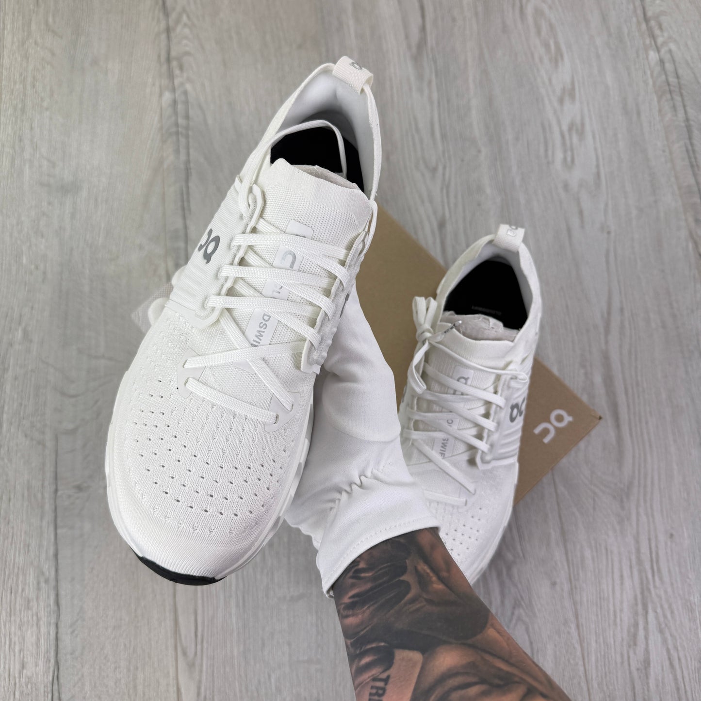 On Running Cloudswift 4 All White Trainers