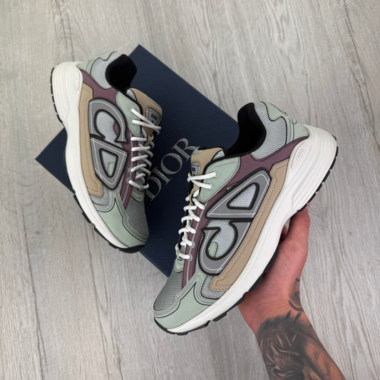 Dior B30 Men’s Lavender Grey Beige Trainers - 43 (Fit Uk 9)