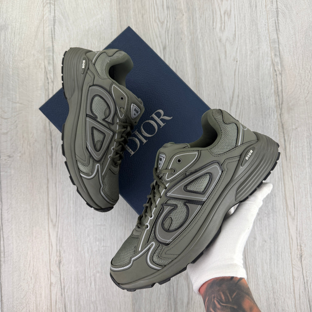 Dior B30 Men’s Khaki CD Mesh Trainers - 45 (Fit Uk 11)