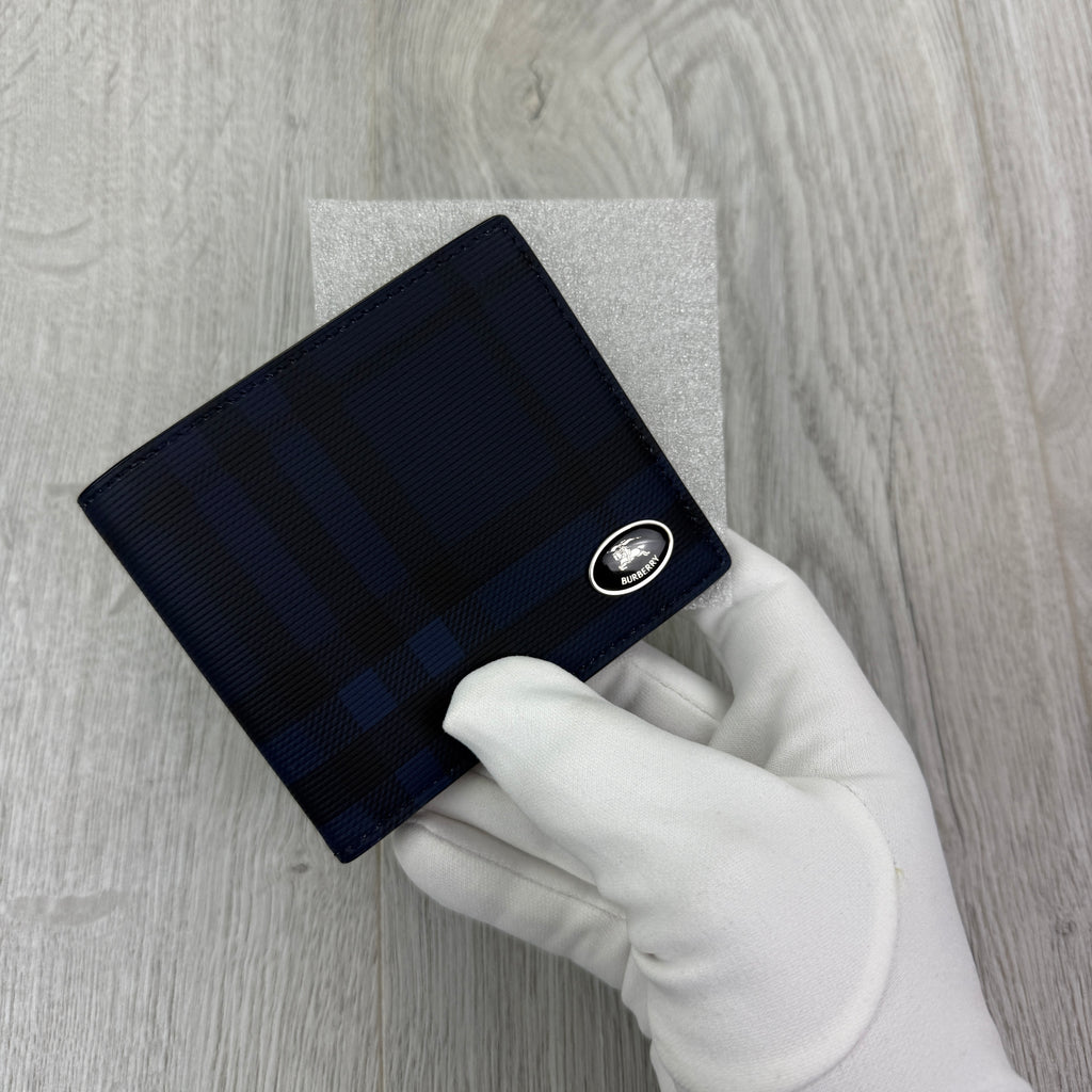 Burberry Men’s Exaggerated Check Bifold Wallet