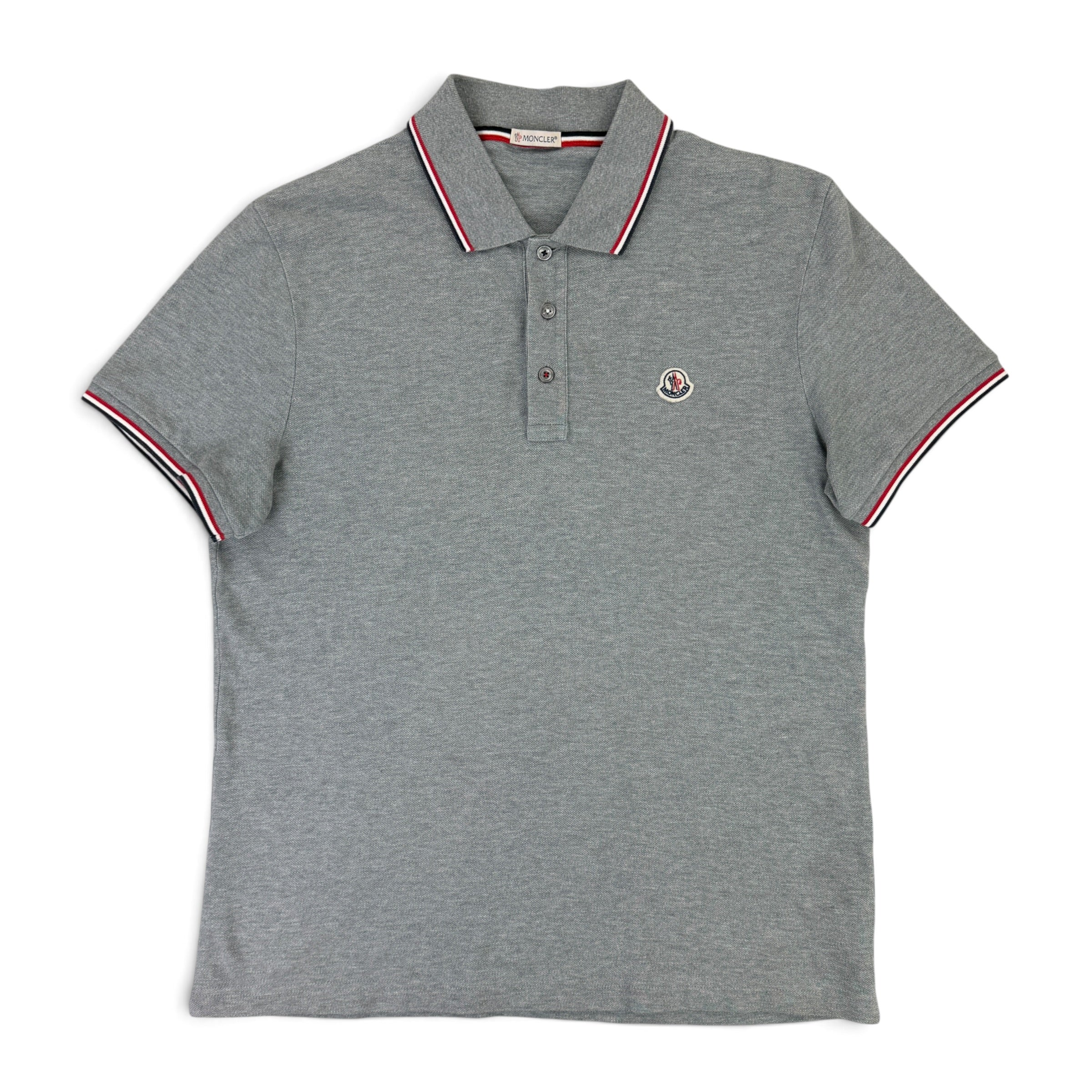 Moncler Men’s Grey Polo Shirt - Large Slim