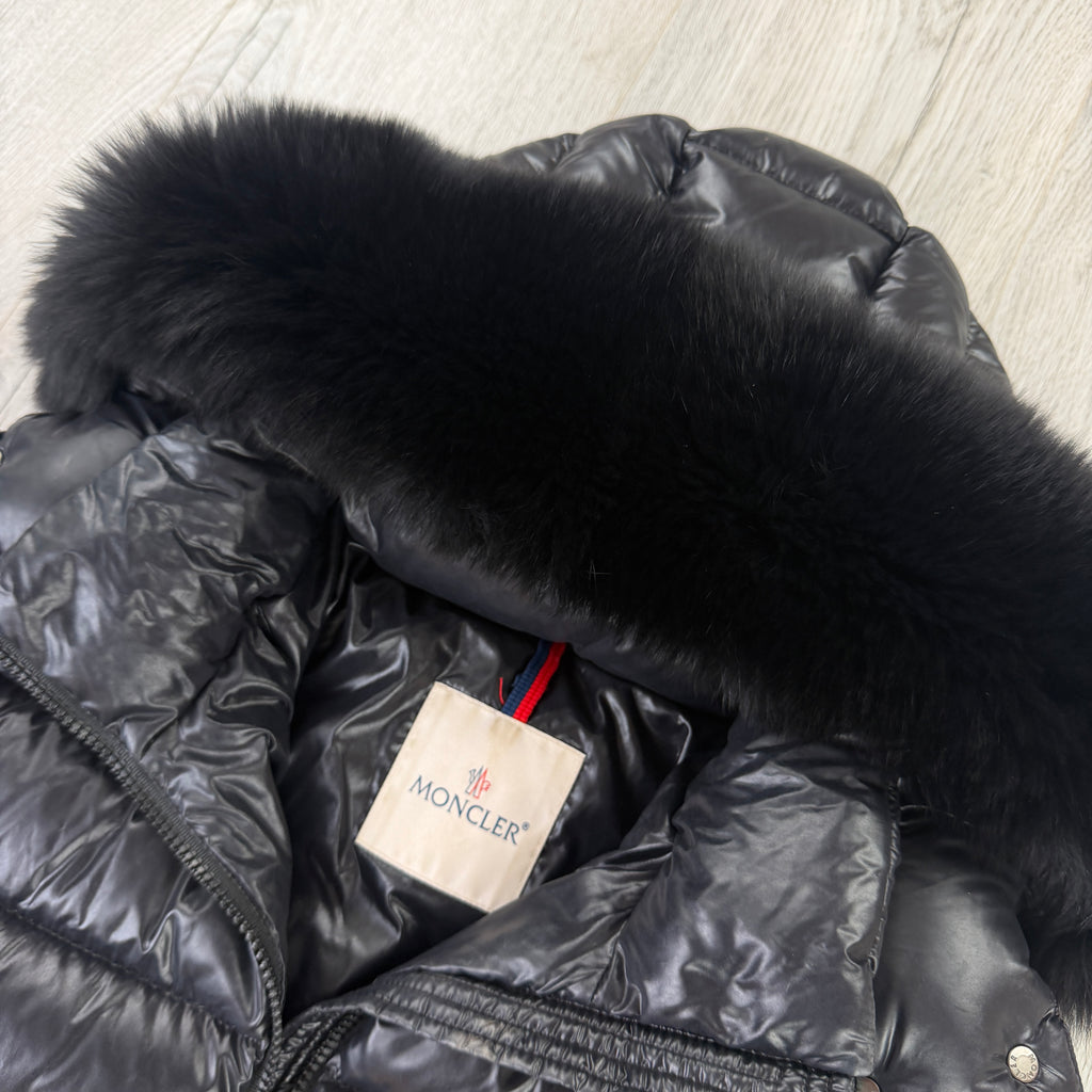 Moncler Women’s BadyFur Black Jacket With Black Fur - Size 1