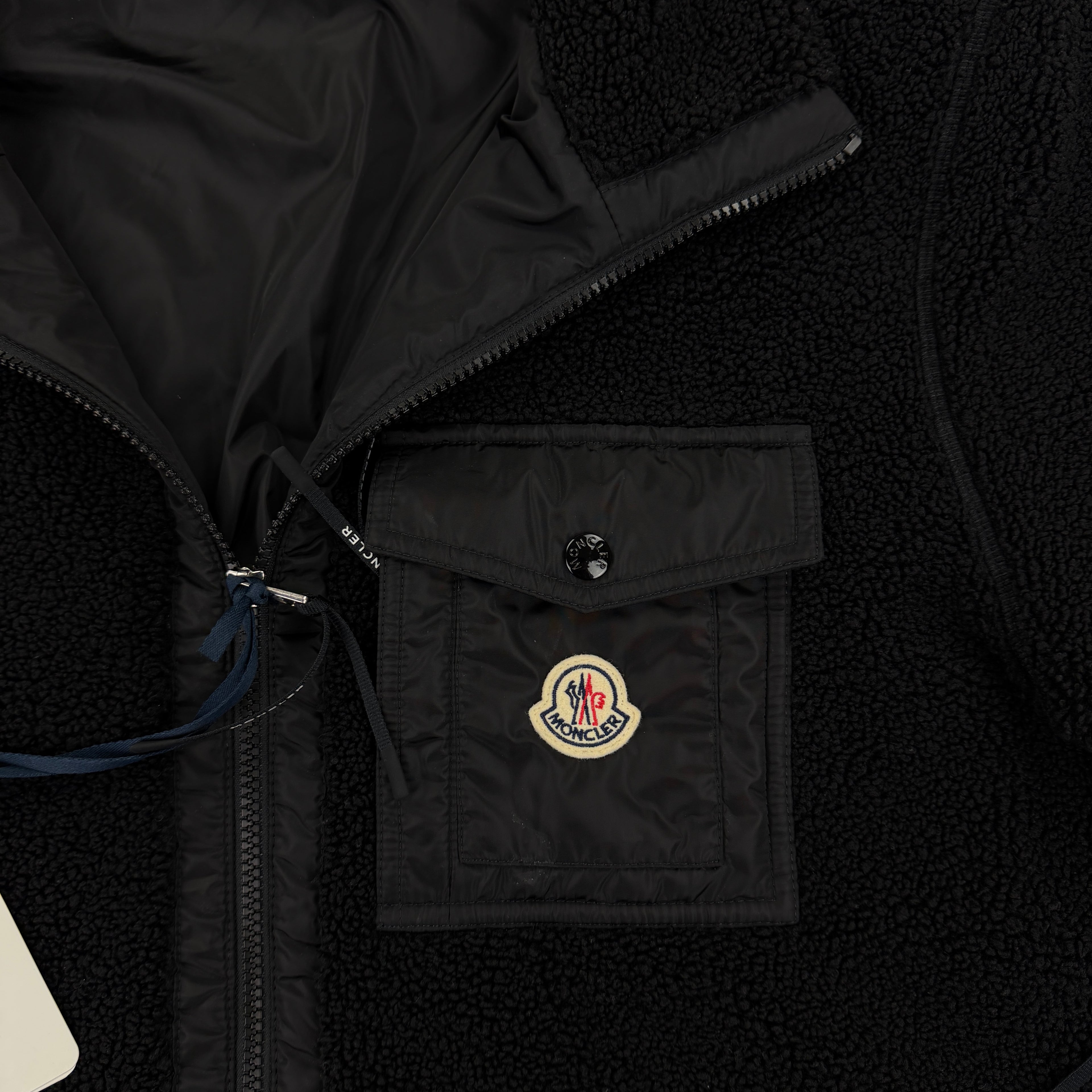 Moncler Men’s Black Zip-up Felpa Aperta Con Zip Taglia - XL