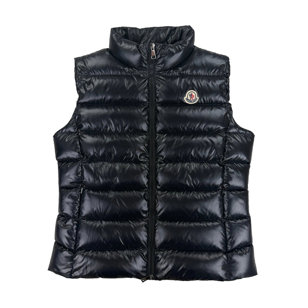 Moncler Women’s Black Ghany Quilted Down Vest Gilet - Size 4