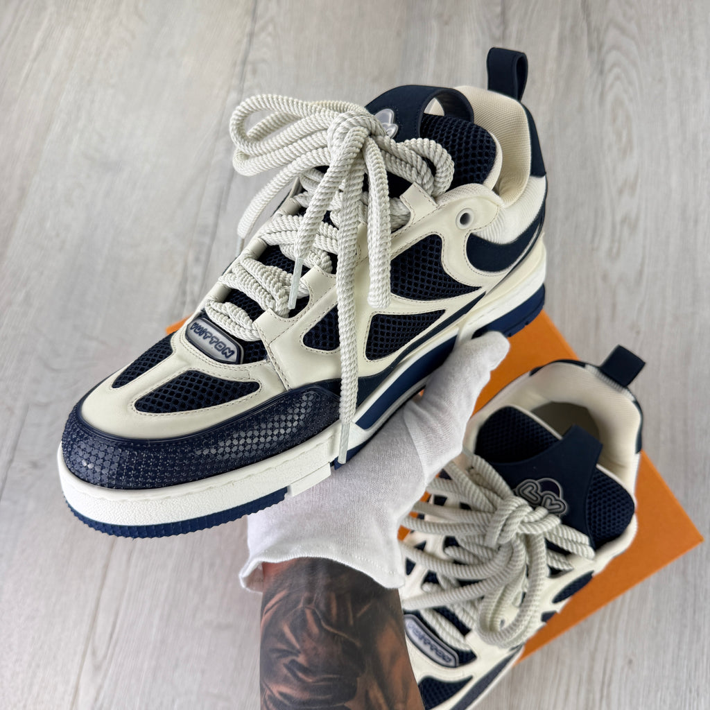 Louis Vuitton Men’s Navy & White Skate Trainers - Uk 8 (Fit 8.5/9)