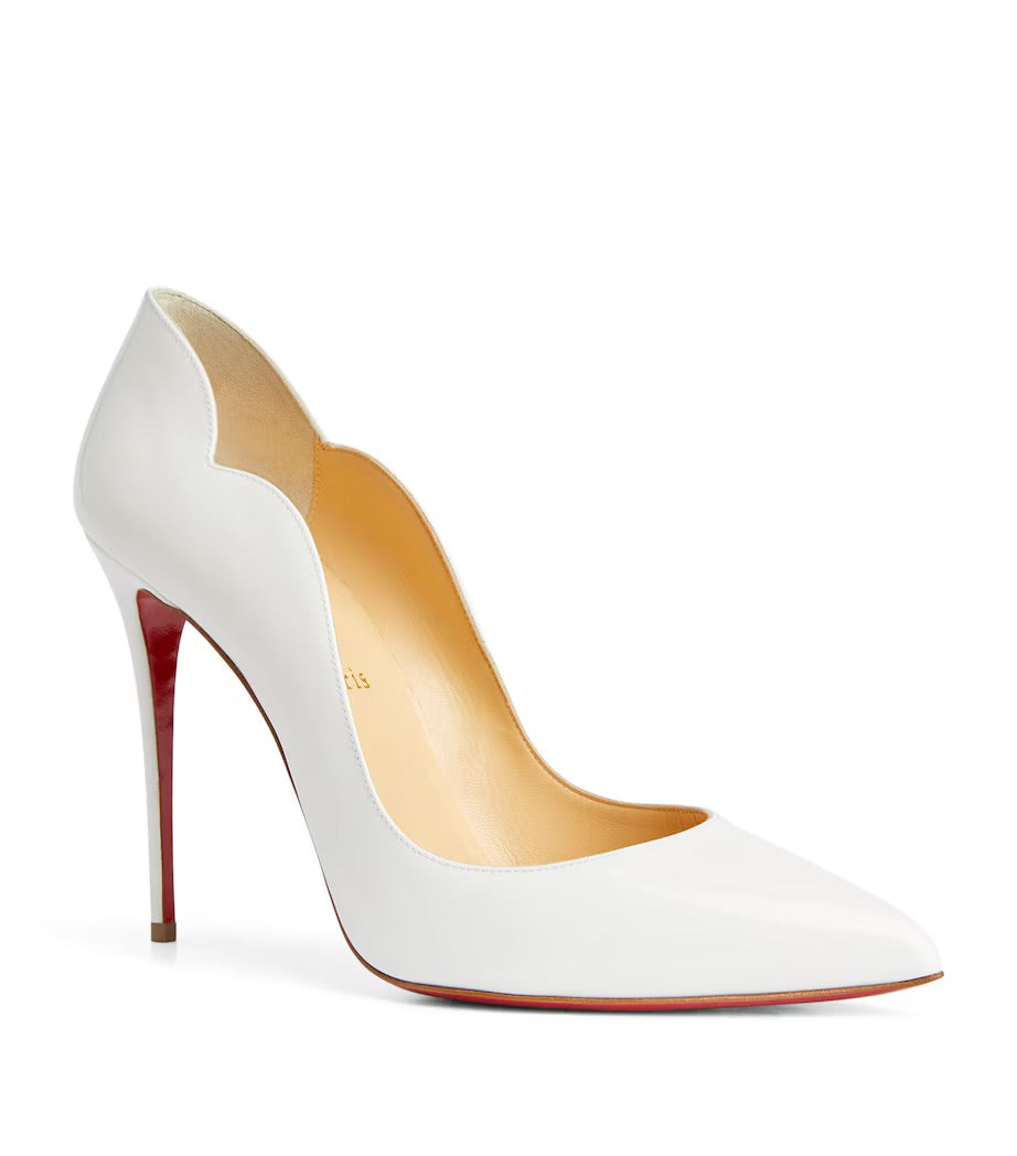 Christian Louboutin Women’s White Kate 120 Patent Leather Pumps