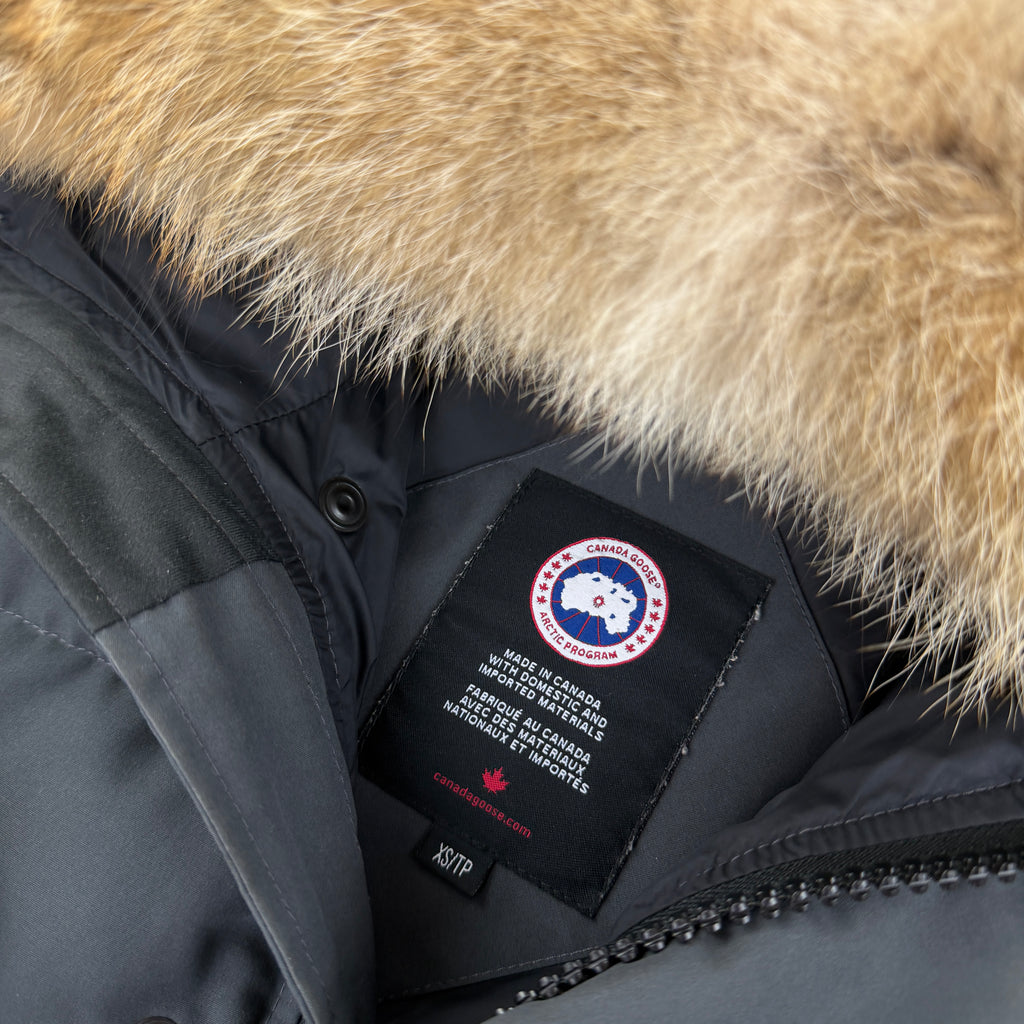 Canada Goose Men’s Graphite Carson Parka Jacket With Fur - XS