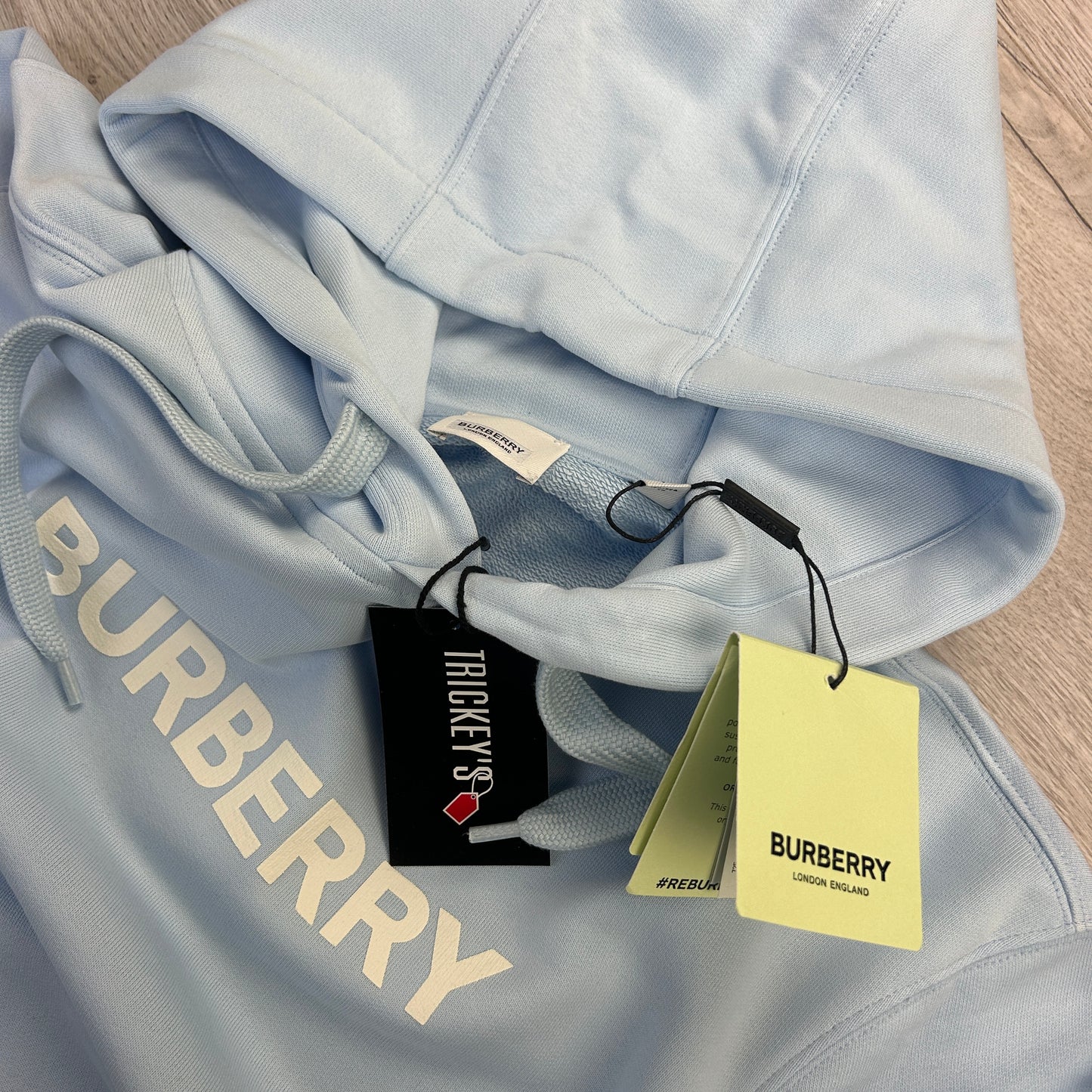 Burberry Men’s Baby Blue Pullover Hoodie