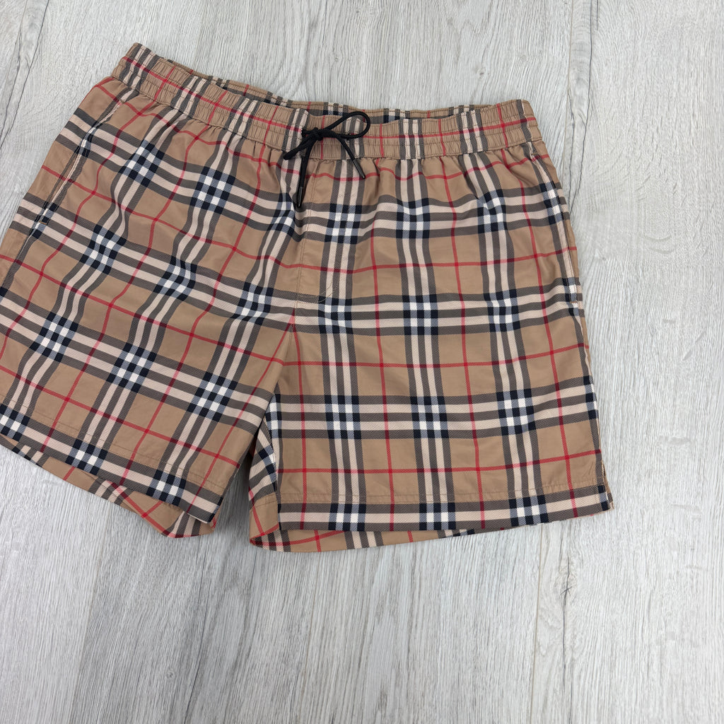 Burberry Men’s Check Short Swim Shorts - Large