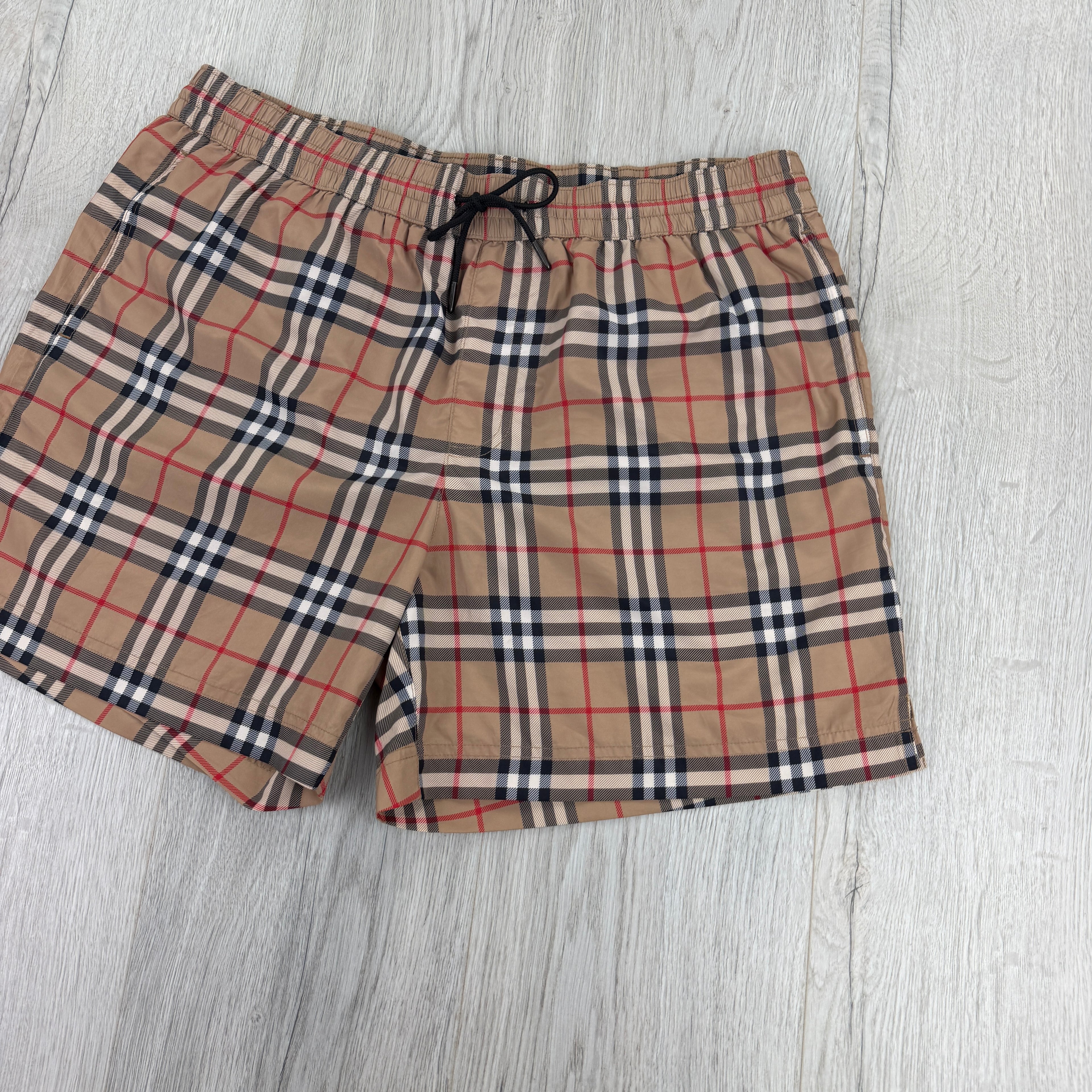 Burberry Men’s Check Short Swim Shorts - Large
