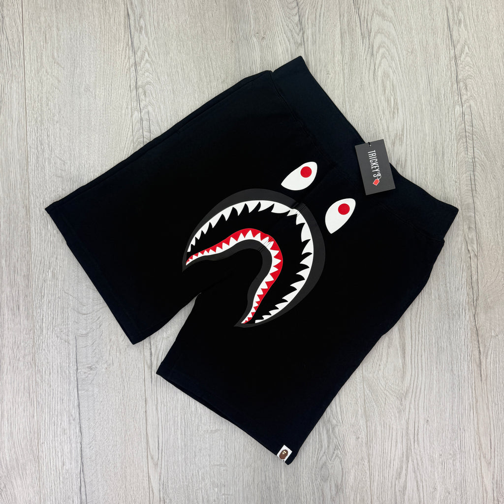 Bape Men’s Black Front Shark Shorts