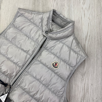 Moncler Men’s Silver GUI Down Gilet - Size 1