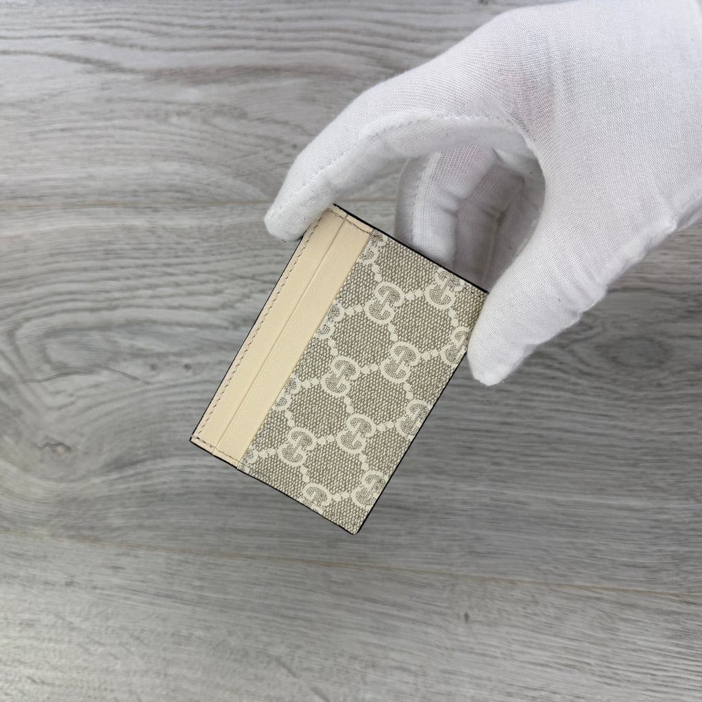 Gucci GG Interlocking Cream Card Holder