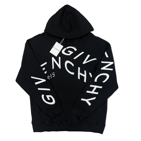 Givenchy Men’s Black Pullover Hoodie Embroidered Logo