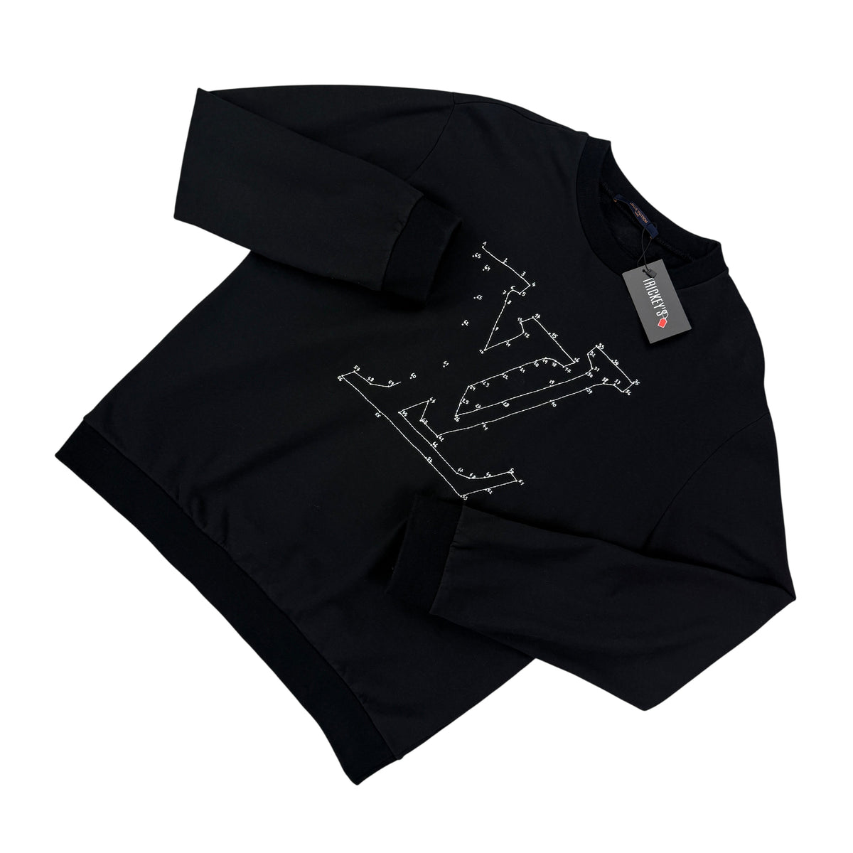 Louis Vuitton Men’s Crewneck Stitch Print Embroidered Jumper - XL