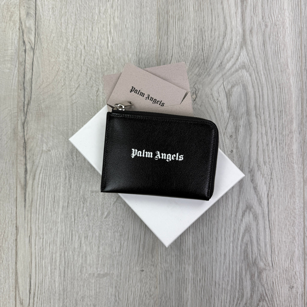 Palm Angels Black Zip-up Wallet / Purse