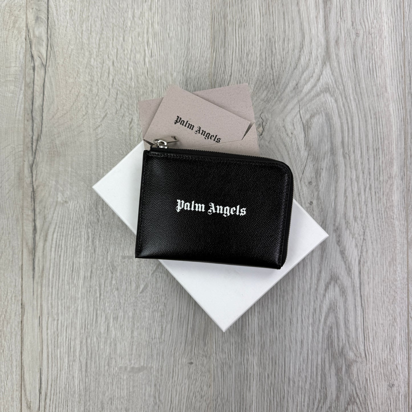 Palm Angels Black Zip-up Wallet / Purse