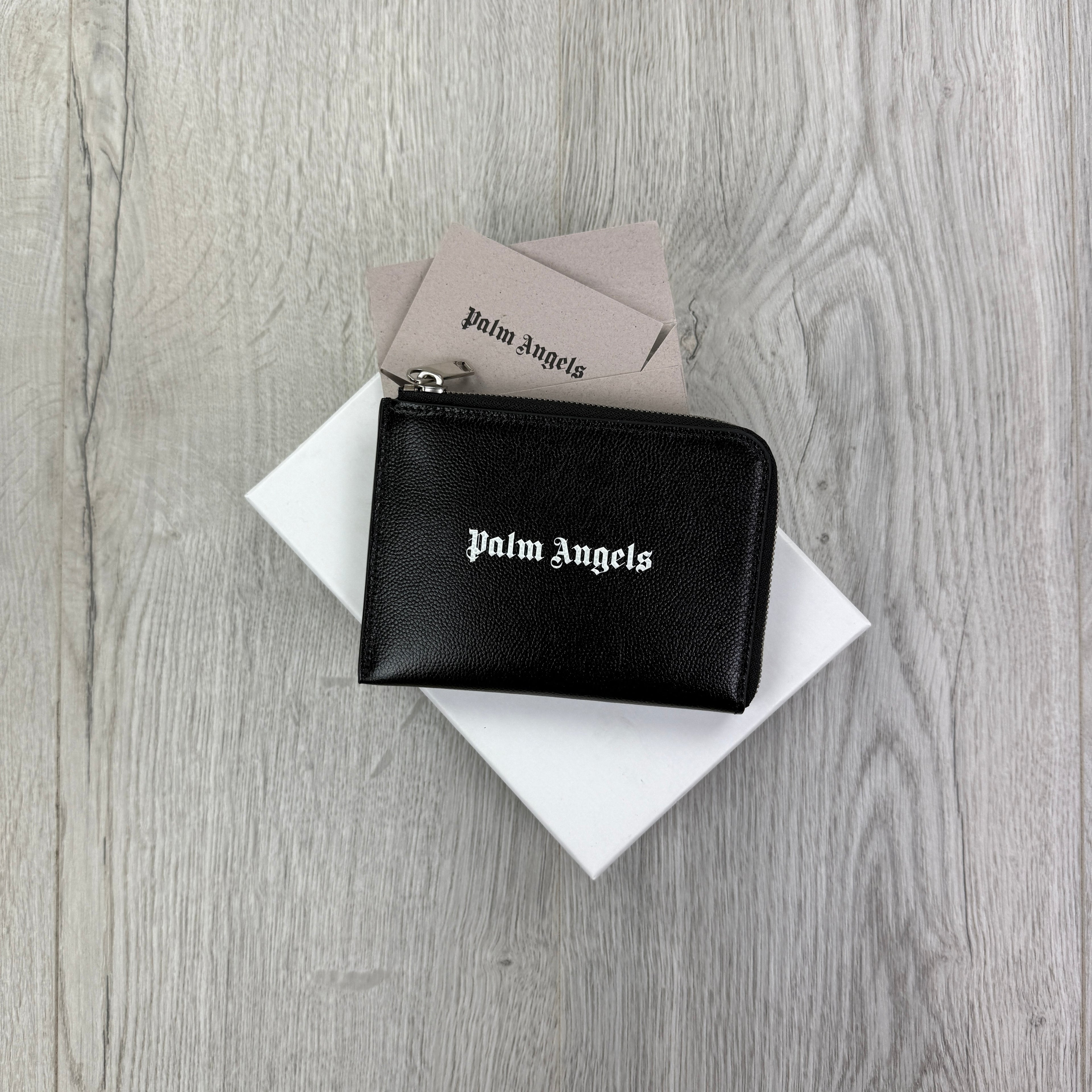 Palm Angels Black Zip-up Wallet / Purse