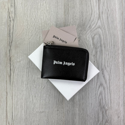 Palm Angels Black Zip-up Wallet / Purse